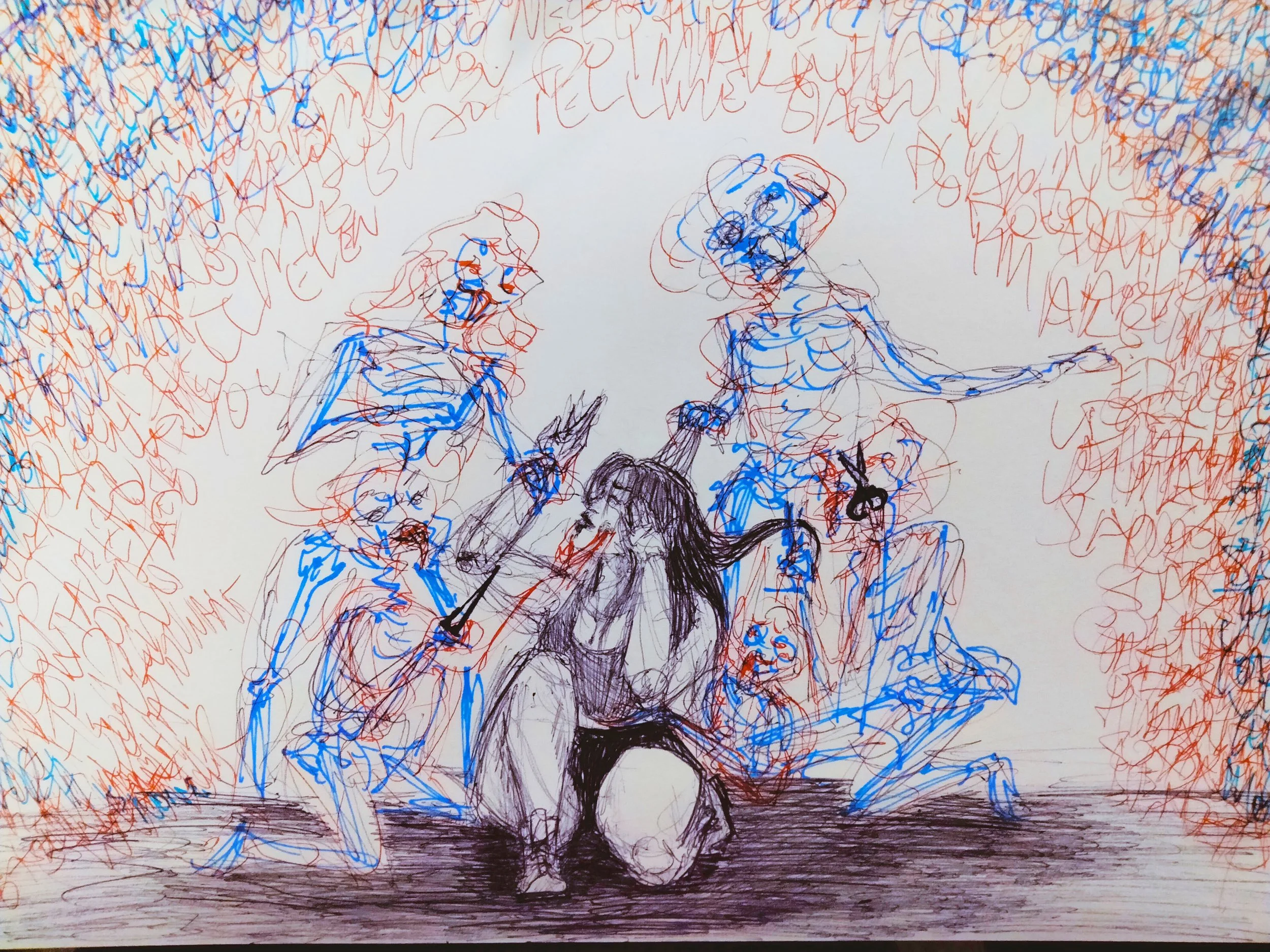 "Intrusion"

pen and sharpie on paper, 7"x10"

2021