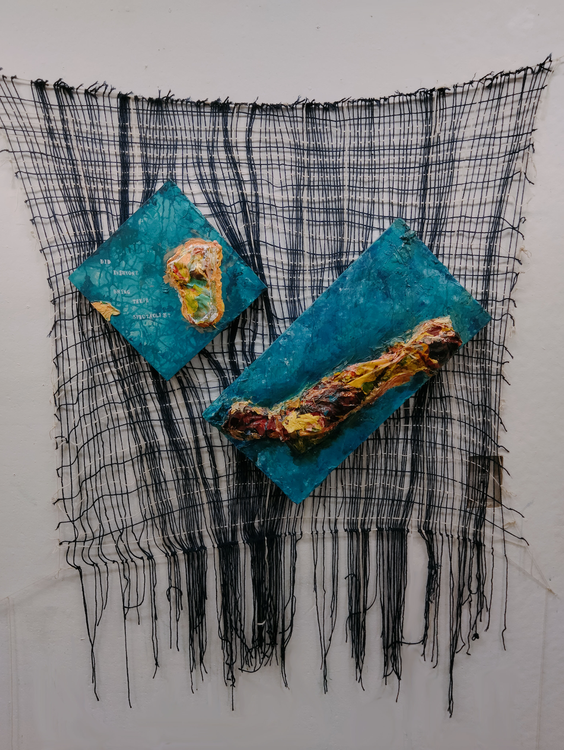 "Harbor Weave"
"A Spectacle"
"Long and Lonely"
yarn, acrylic on wood