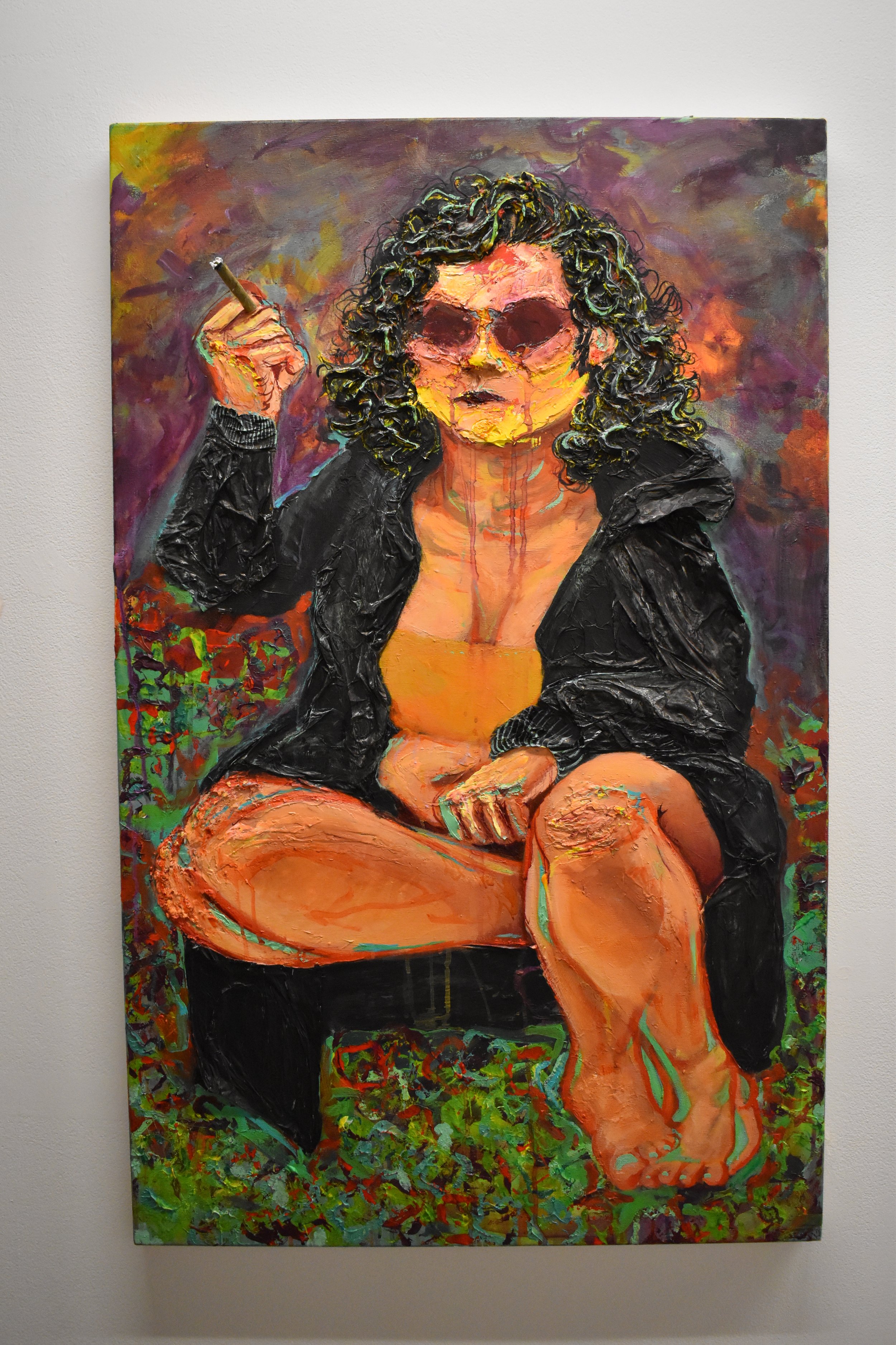 Suspended Disaster

acrylic, paper, tobacco, on canvas
30 in. x 40 in.