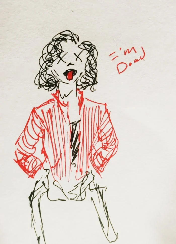 "Dead Self Portrait"

pen on paper, 3.5"x5"
2018