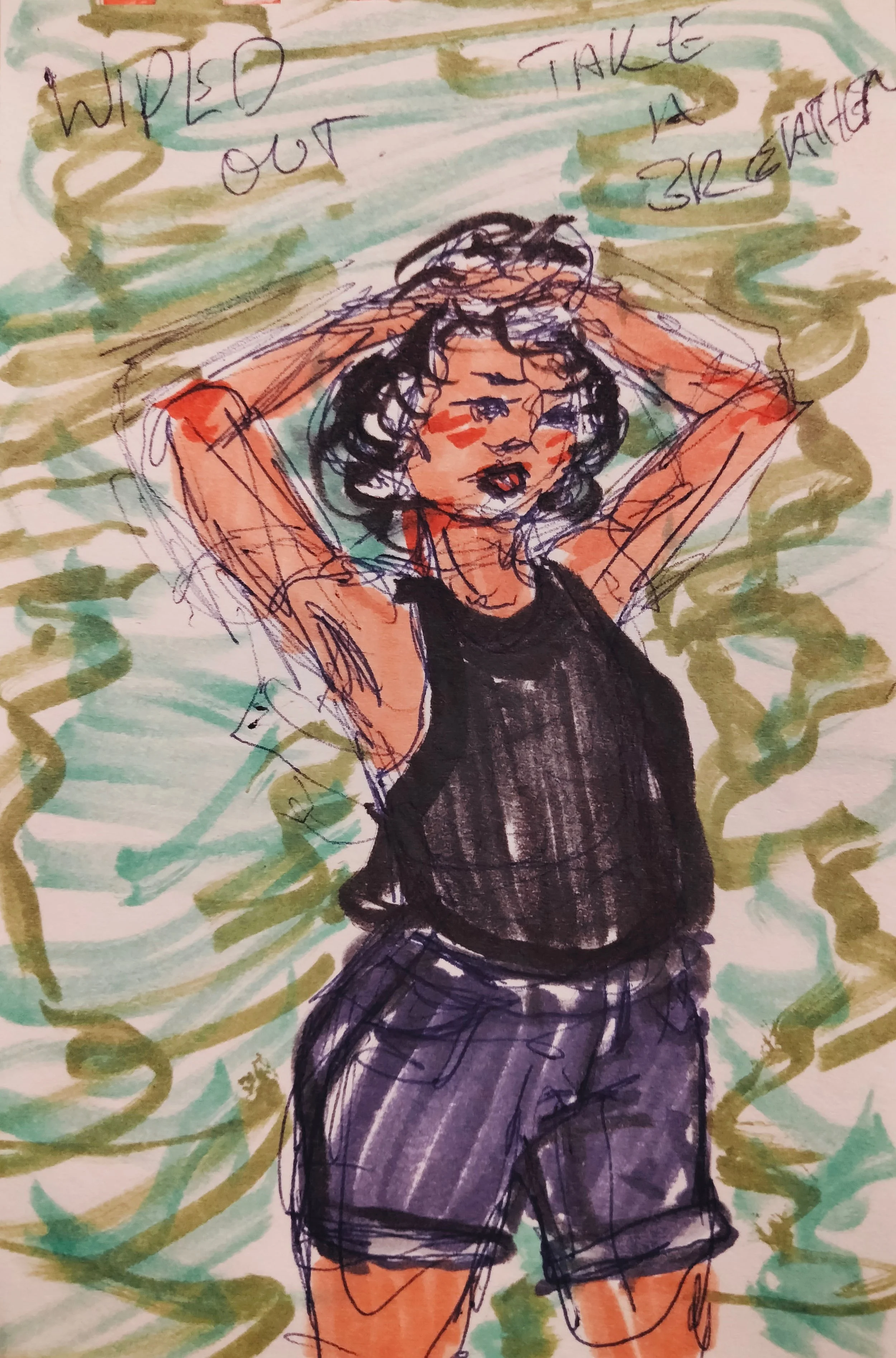 "Take a Breather"

Pit Series 

ballpoint and marker, 3.5"x5"
2021