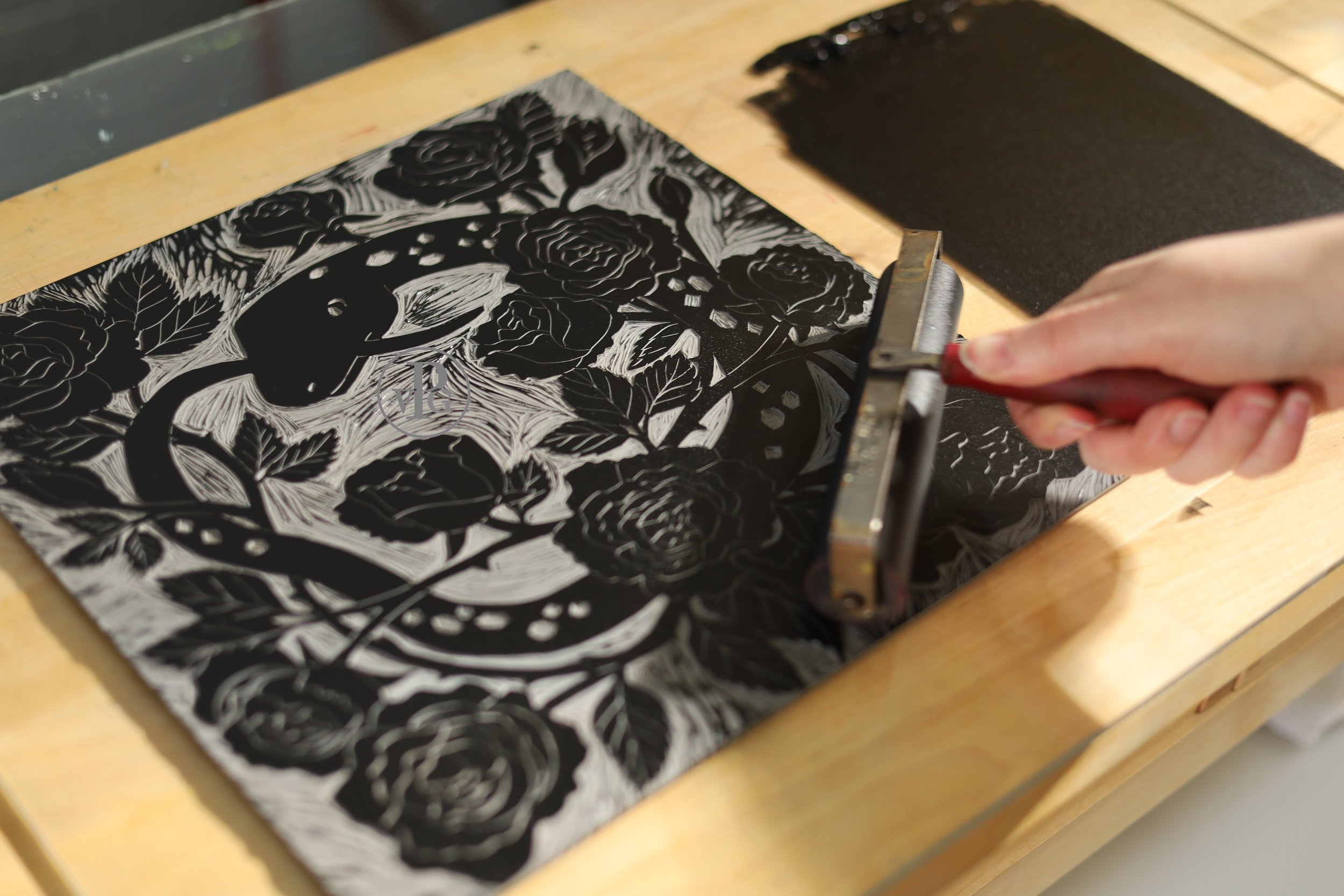 Prussian_Green_Studio_Inking_OuroborosWithRoses.jpg