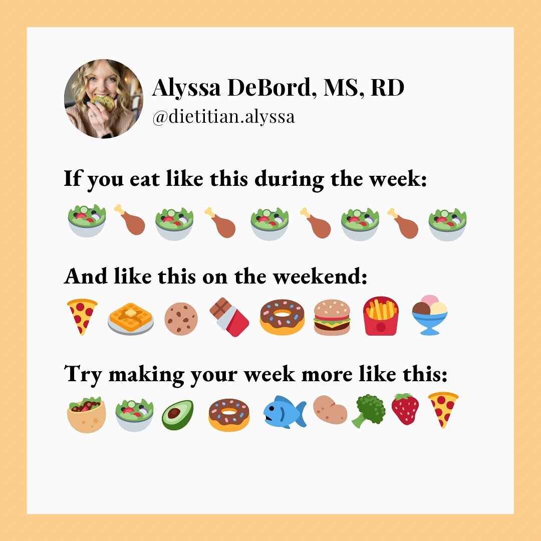 Planned cheat days or planned binges?

Over time this pattern of eating can cause weight gain and worsen cardiometabolic health. &ldquo;Cheating&rdquo; also implies guilt - something that doesn&rsquo;t belong in your relationship with food!

Instead 