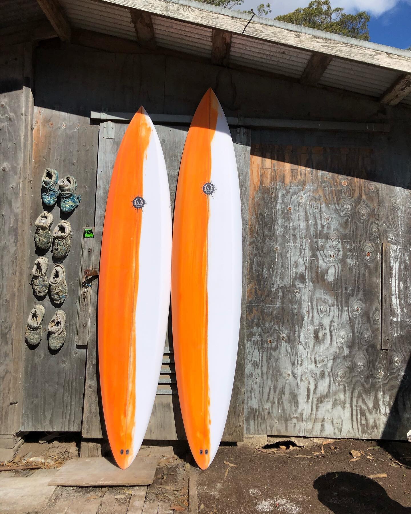 A couple of flat deck EPS Twinzers 9&rsquo;x21 3/4&rdquo;x 3&rdquo; and a 9&rsquo;6&rdquo;x 21 3/4&rdquo;x 3 1/2&rdquo;  #customsurfboards #customshapes #twinzer #surfboards #surfboardshaper