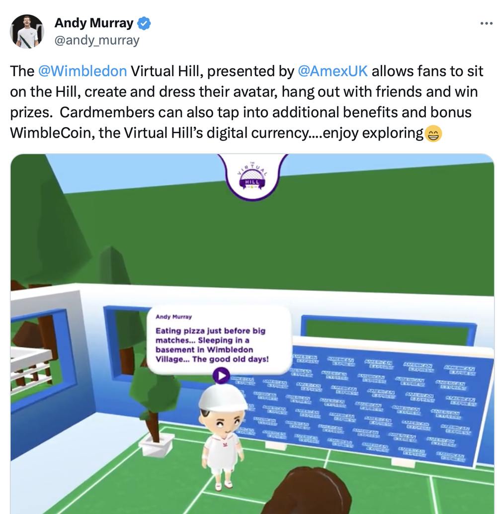 Wimbledon / Amex — The Virtual Hill — visual 2