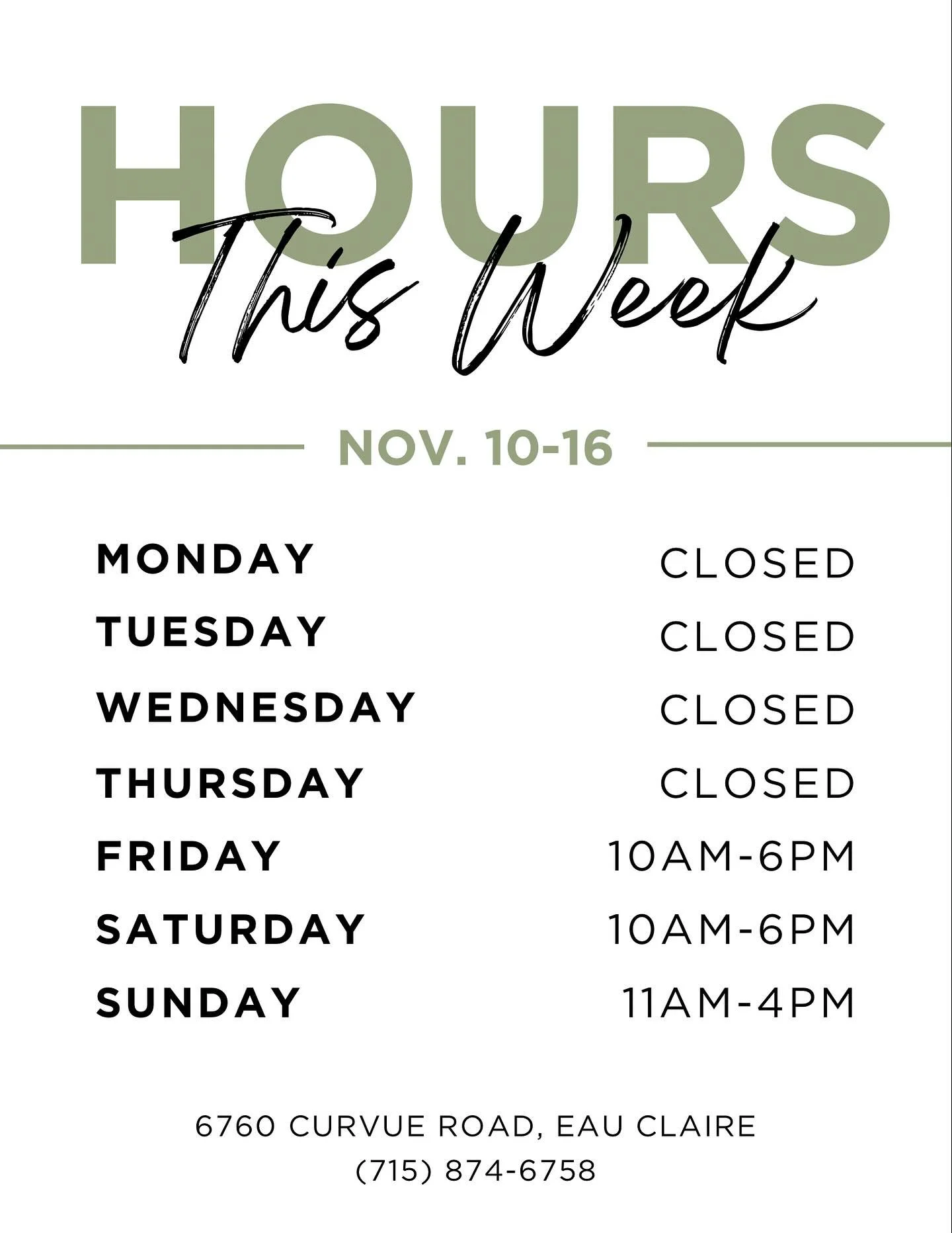 We hope to see you this weekend! 

#curvuetreefarmandgardens #curvuetreefarm #eauclaire #curvuegiftshop #wisconsin #treefarm