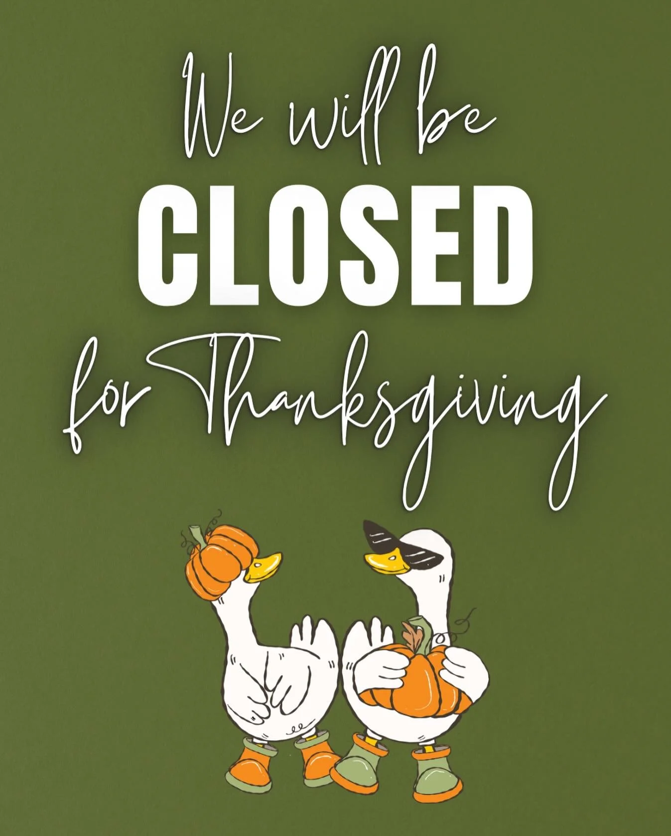Just an FYI&hellip; we will be closed for/on Thanksgiving! 🦃 

#curvuetreefarmandgardens #eauclaire #christmastreefarm #eauclairetreefarm