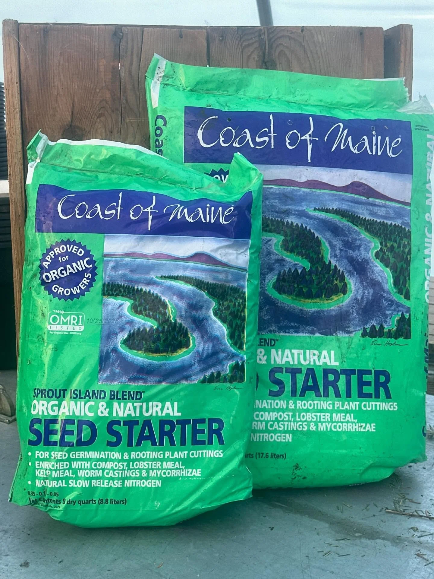 We&rsquo;re back! Just in time to start thinking about getting those seeds started. If you&rsquo;re looking for a great seed starter, we&rsquo;ve got it! 

COAST OF MAINE ORGANIC SEED STARTER MIX
A rich mixture of blended sphagnum peat moss, compost,
