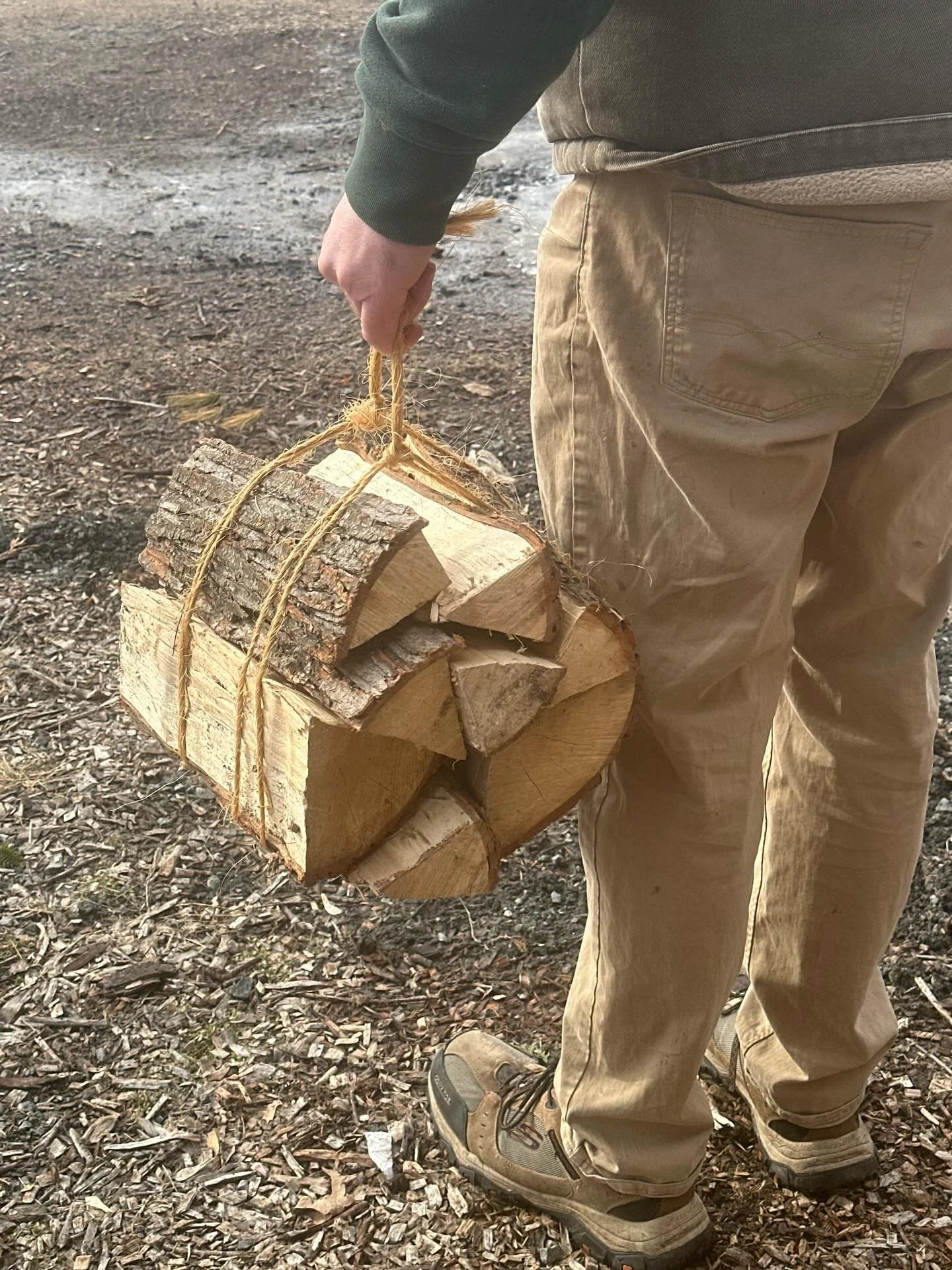 Locally Sourced Hardwood Bundles for sale! $5/bundle. These are a perfect grab for camping or bonfires. (Place cash in the cash box by the door of the Gift Shop or scan the QR code to pay by Venmo.)

#firewood #curvuetreefarmandgardens #curvuemarket