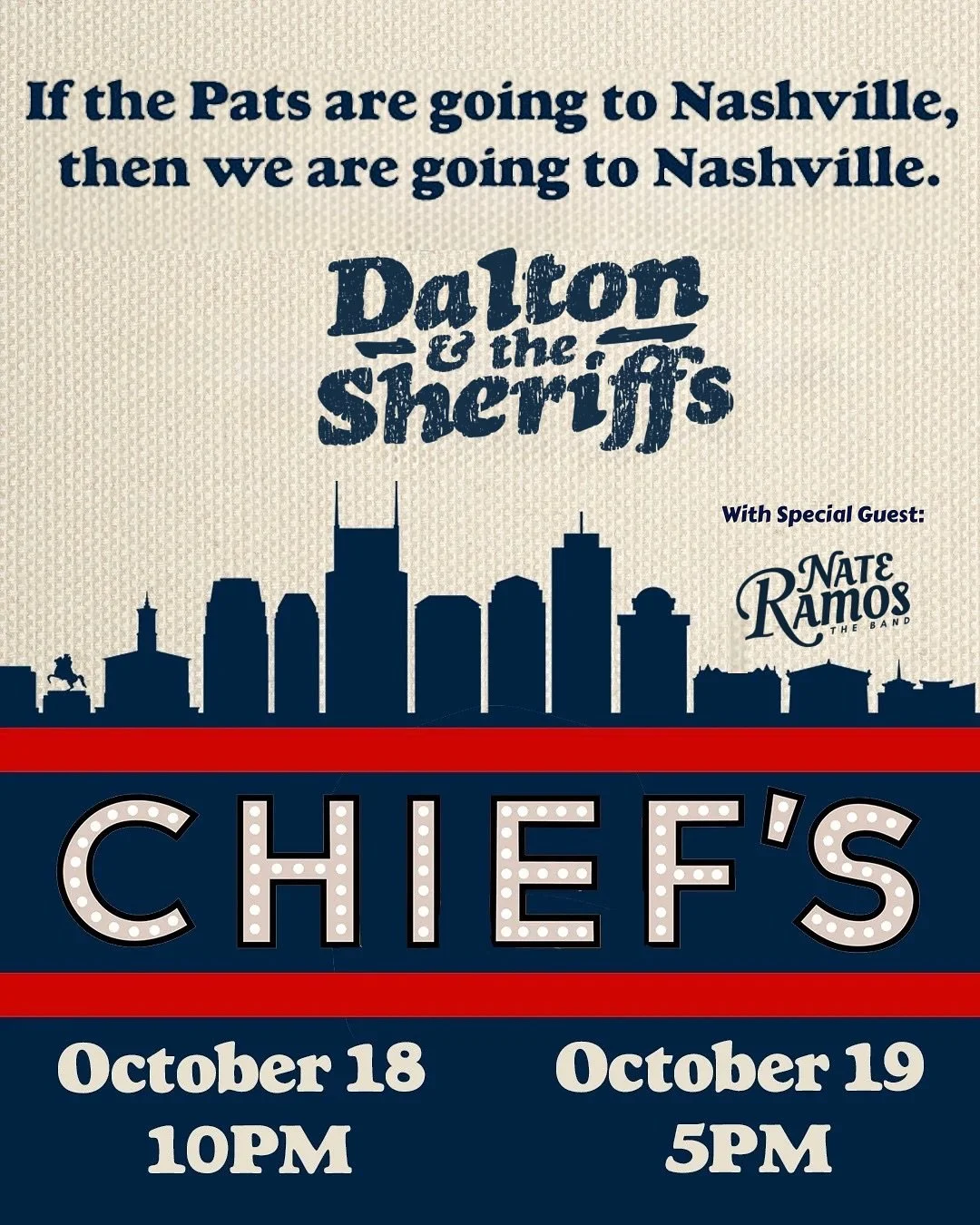 Nate Ramos Band at Chiefs Broadway Opening for Dalton & The Sheriffs