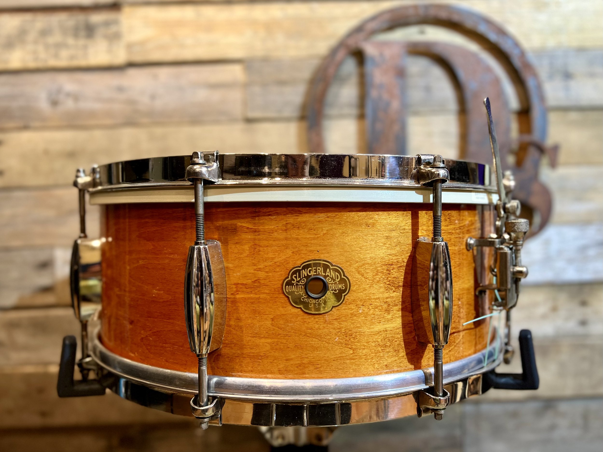 30's Slingerland Solid Mahogany Snare Sound
