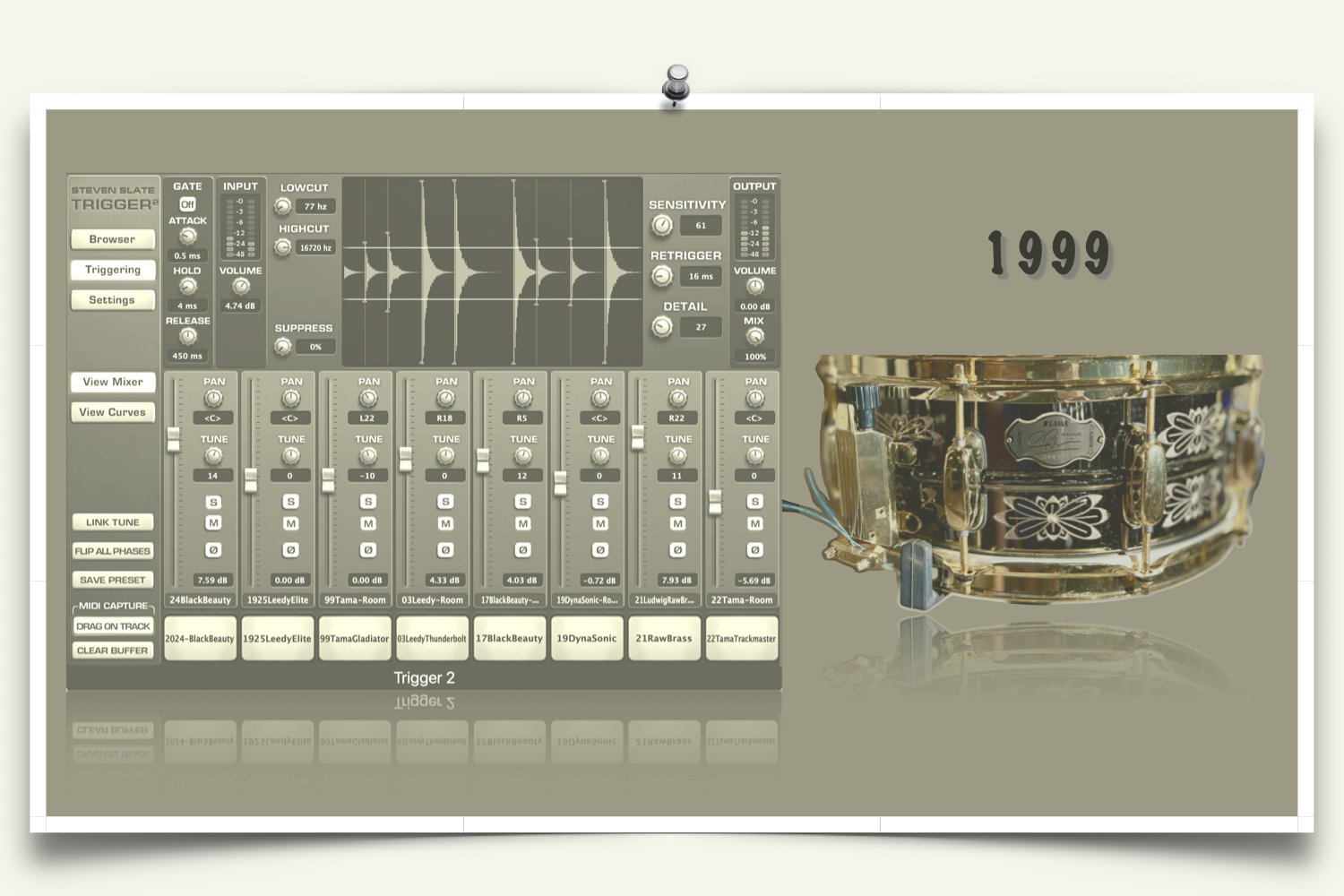 Slater Trigger Replacement Plug-in Simon Phillips Snare