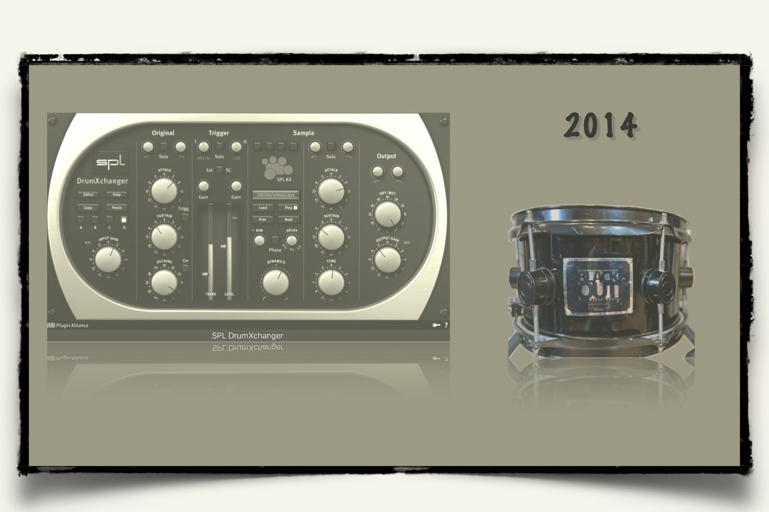 2014 PDP Blackout 6x10 inch snare drum sounds for SPL DrumXchanger