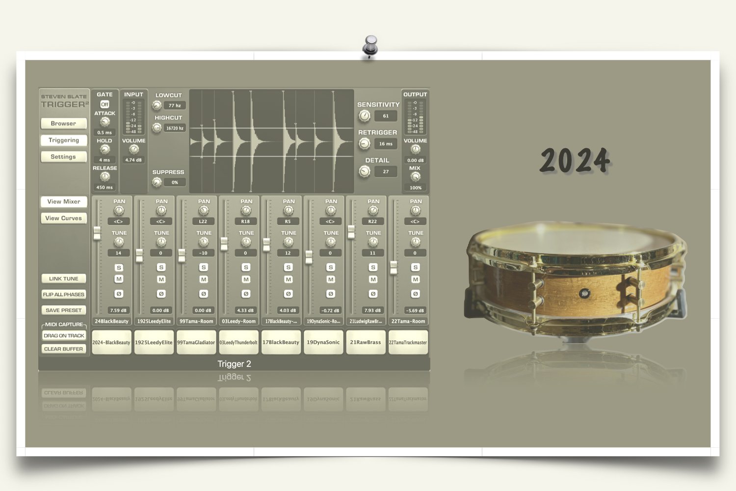 2024 Ludwig 1919 Tango shell with Modern Hardware