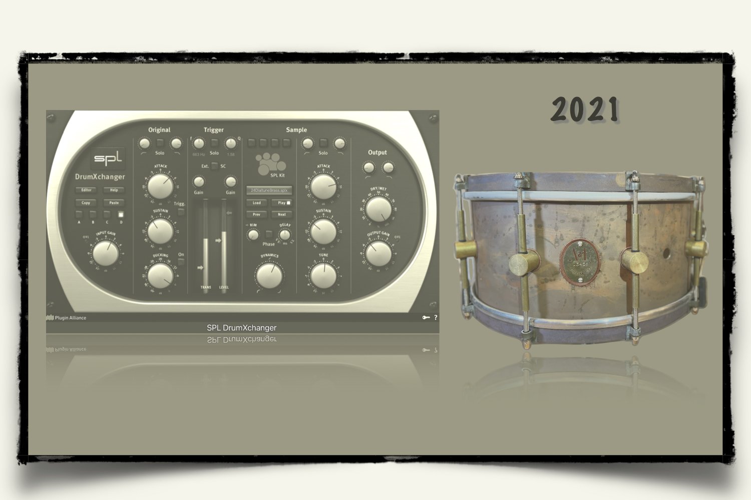 2021 A&F Raw Handcrafted Brass snare drum samples for SPL DrumXchanger