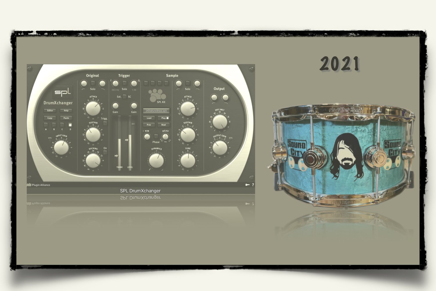 2021 DW Dave Grohl Hard Rock Maple Limited Ed Snare drum