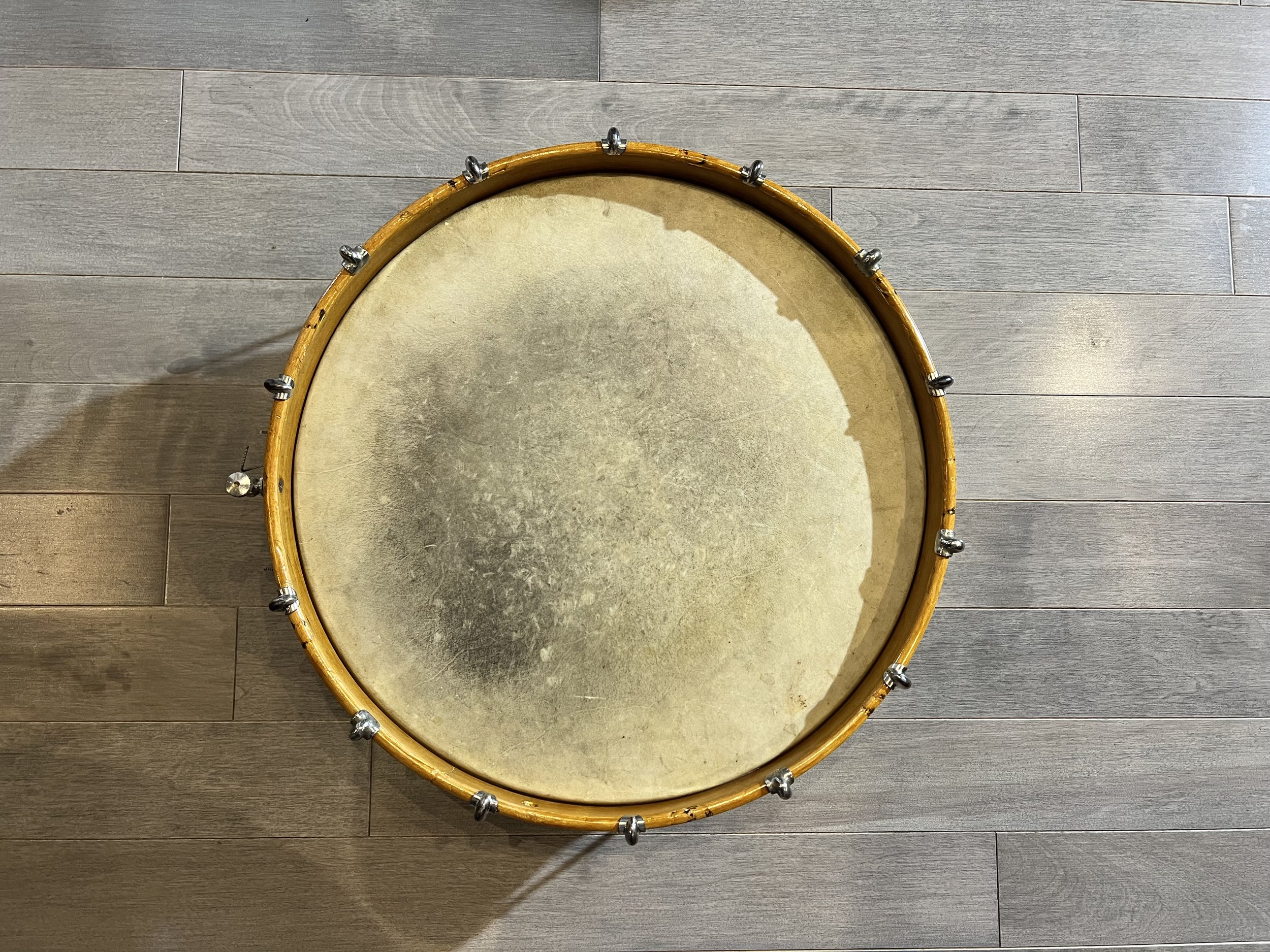 Vintage Calfskin Head on Snare drum