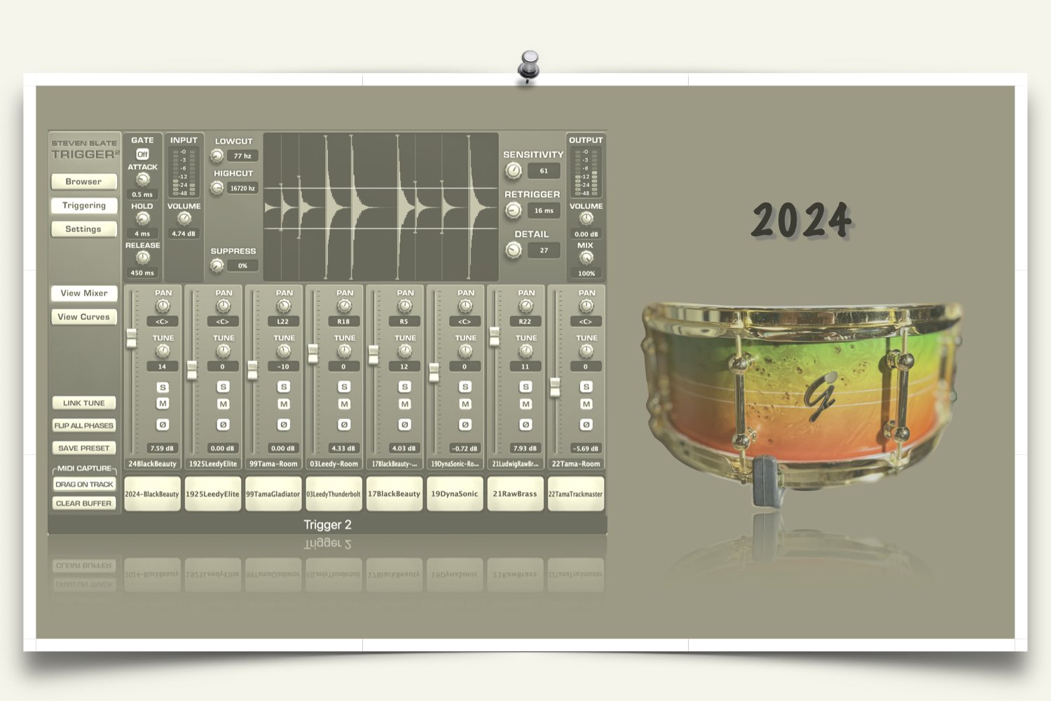 Groove Drum Co snare drum sounds for Slate Trigger