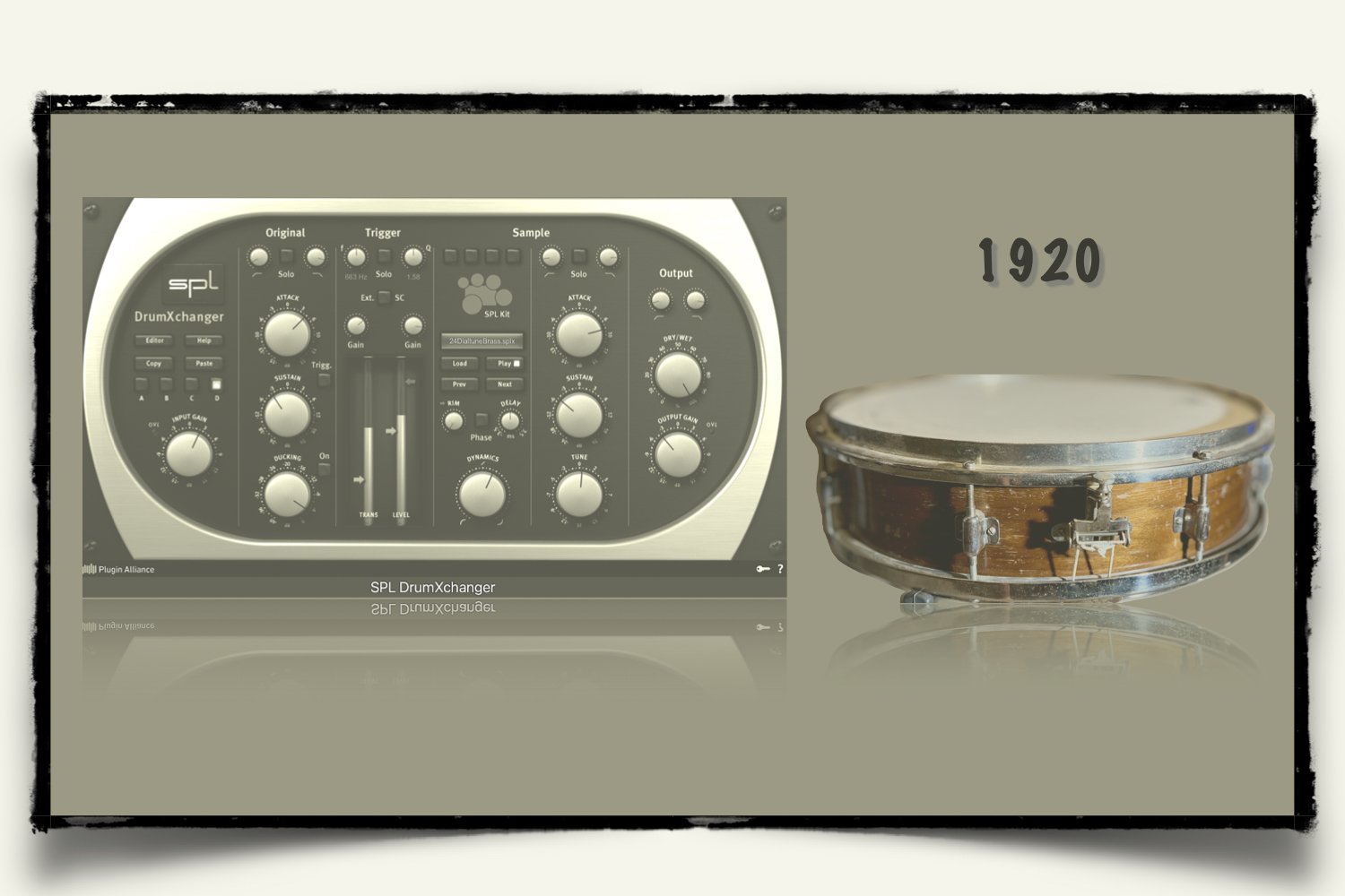 1920 Leedy Walnut Snare SPL DrumXchanger
