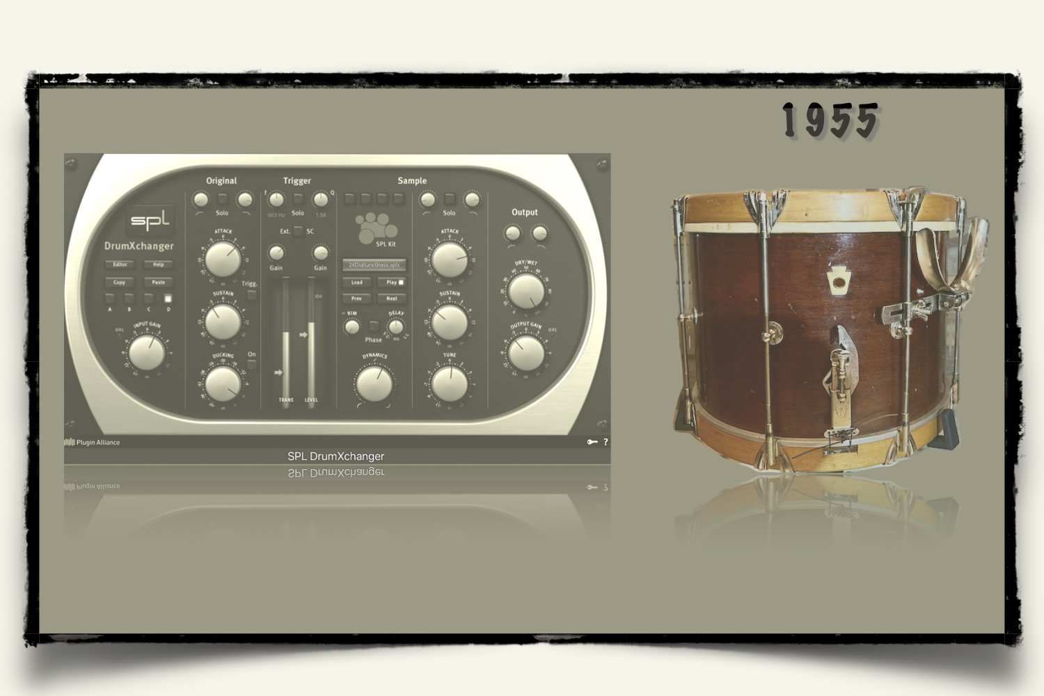 1955 Ludwig WFL Parade Drum snare samples for SPL DrumXchanger