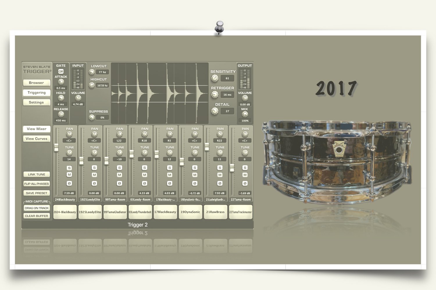 Black Beauty Snare Slate Trigger