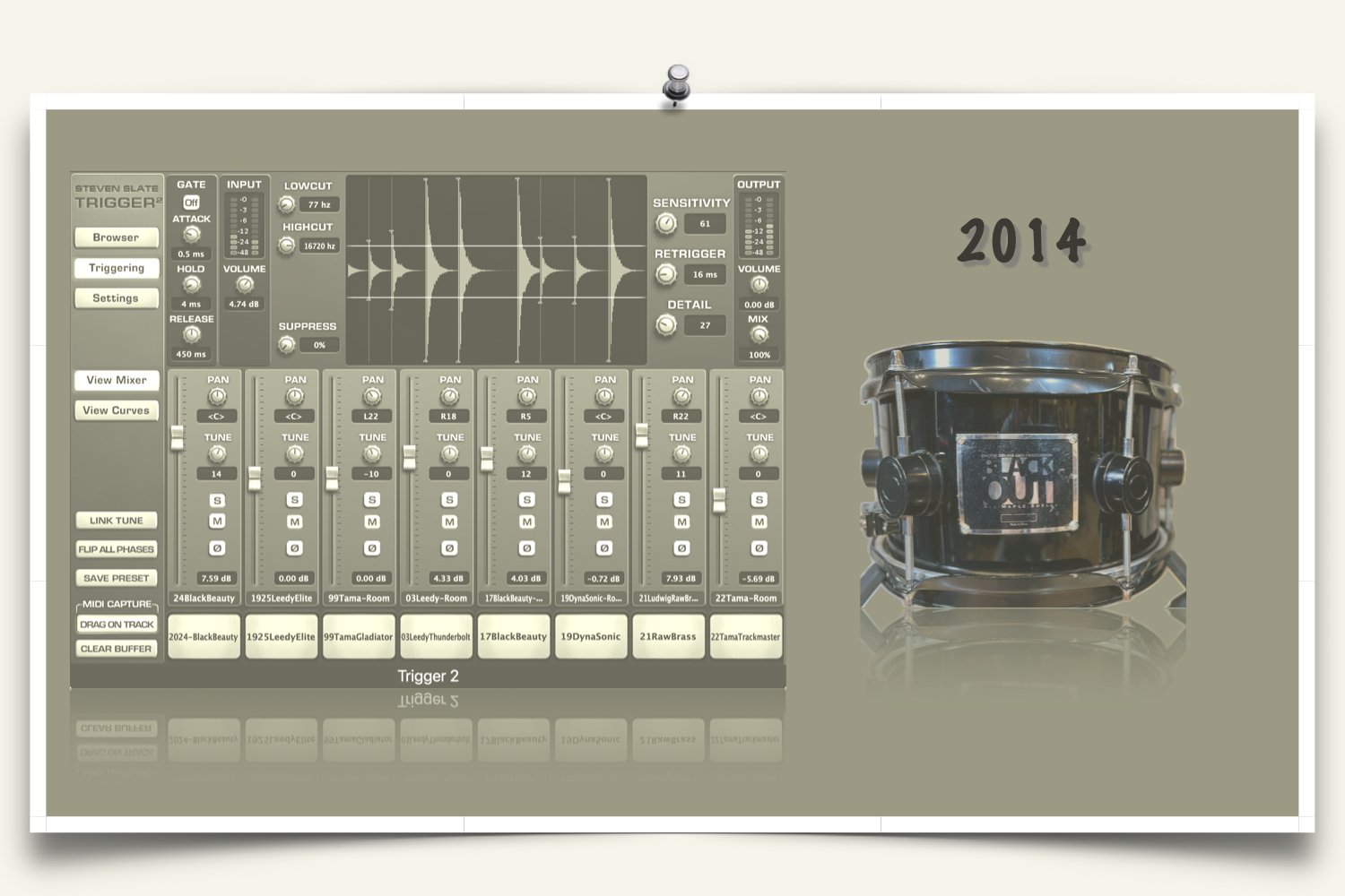 PDP Blackout Popcorn Snare Samples for Slate Trigger