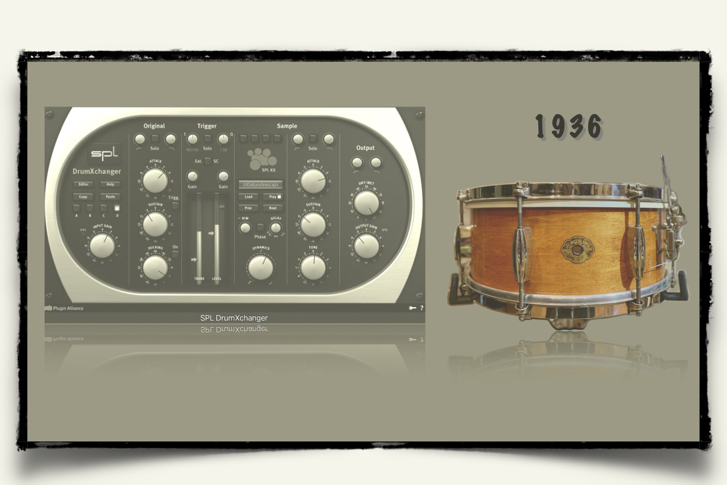 1936 Slingerland Artist SPL DrumXchanger snare sample