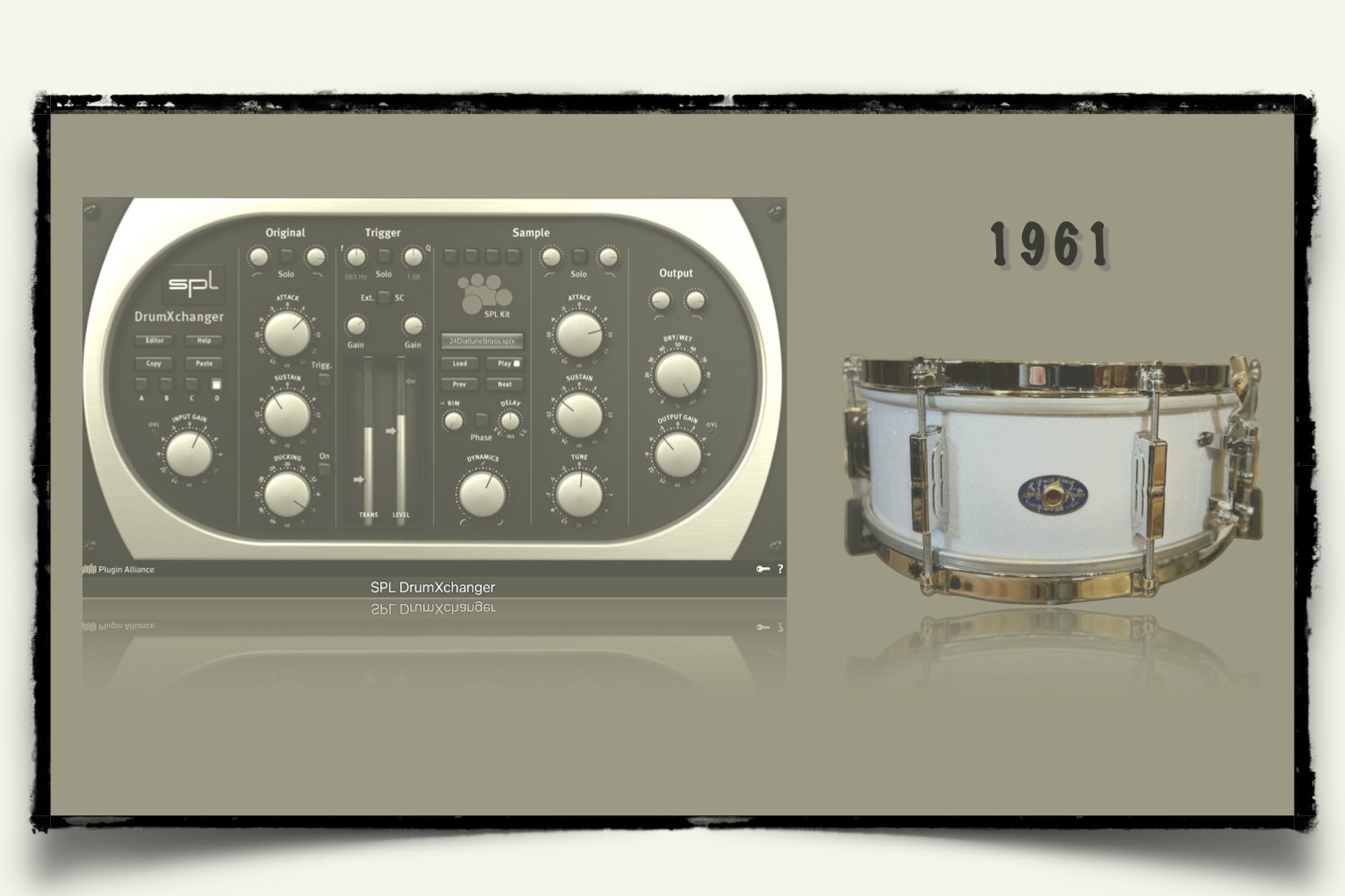 1961 Leedy Reliance Solid Mahogany snare sounds for SPL DrumXchanger
