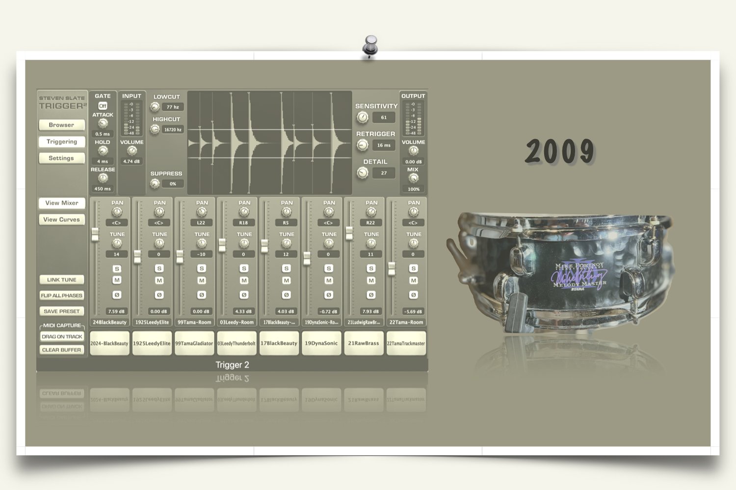 12" Tama Melody Master Snare drum sounds for Slate Trigger