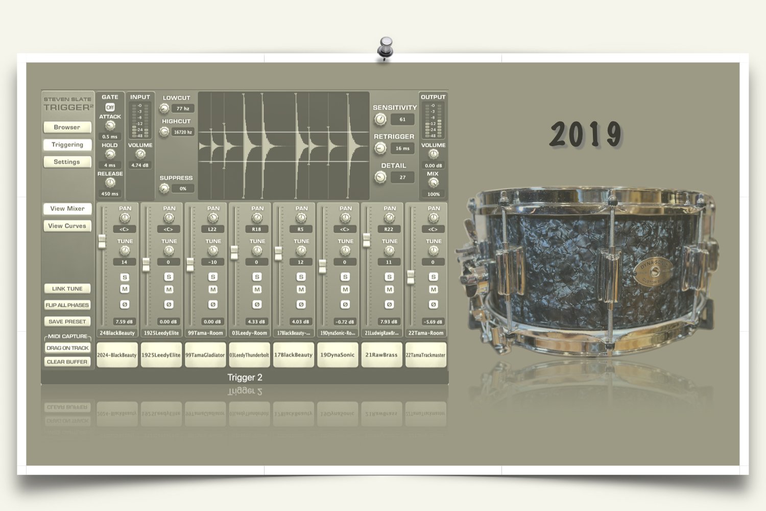 Rogers Dyna-Sonic Snare sounds for Slate Trigger