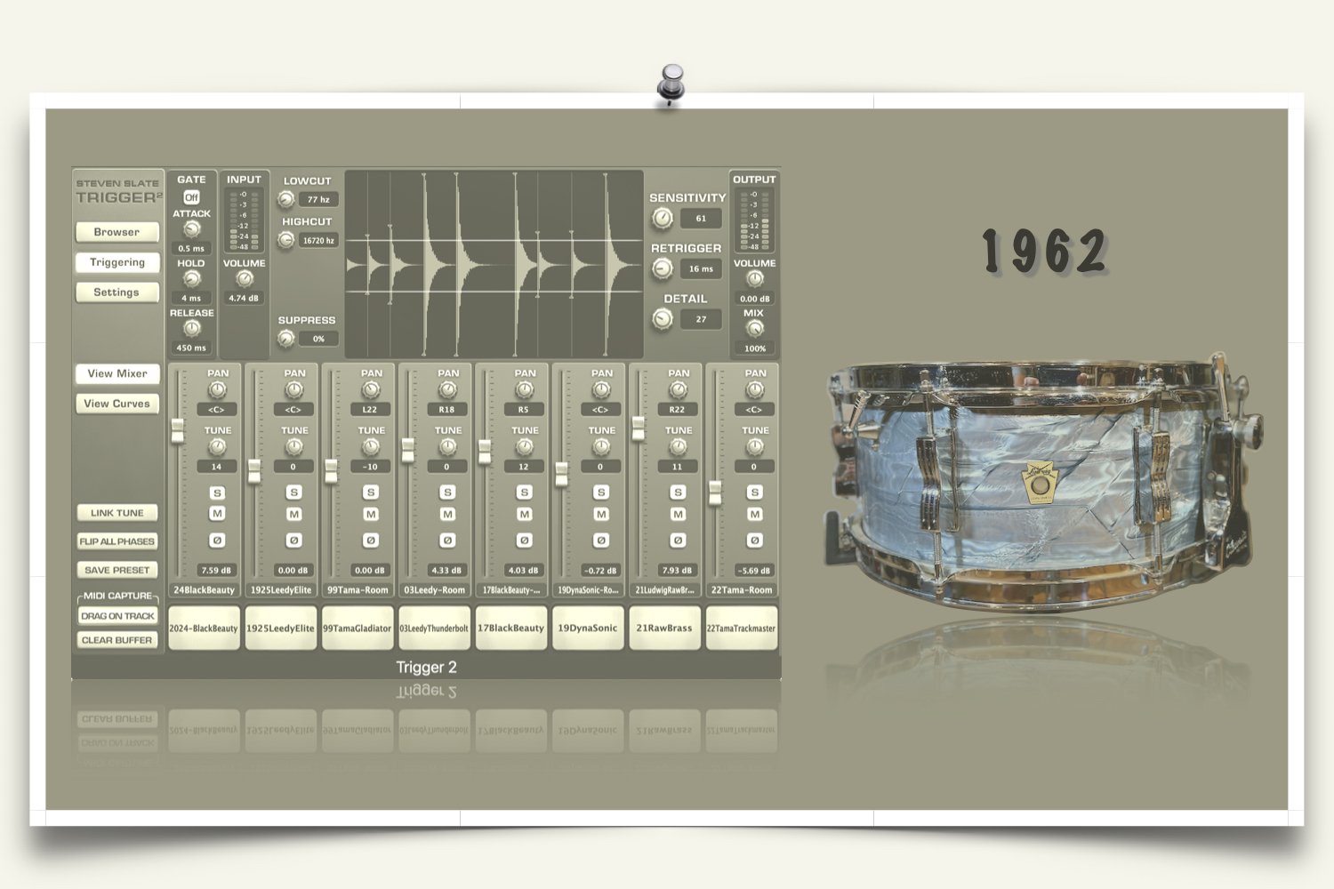 1960's Ludwig Snare Samples for Slate Trigger