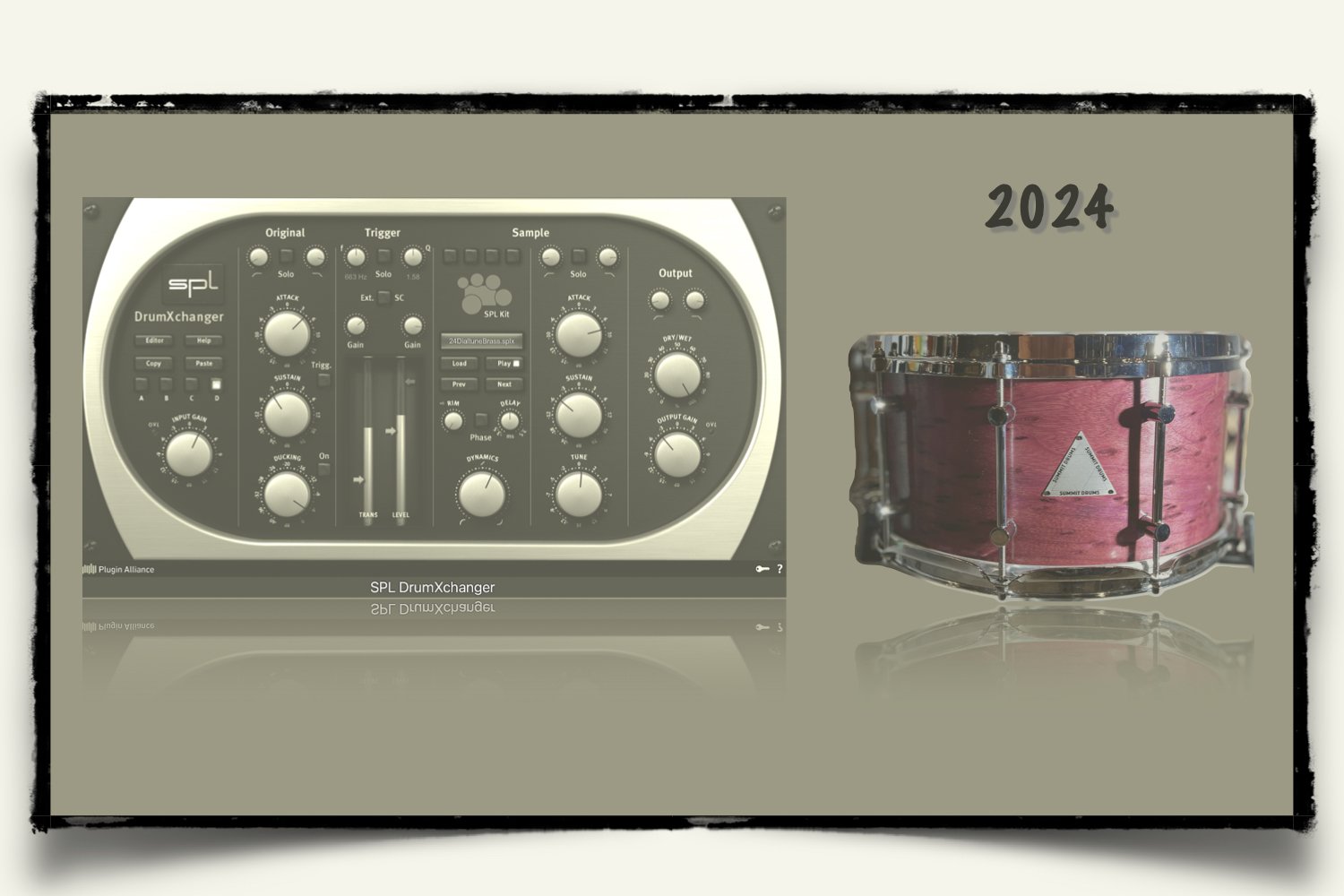 2024 Summit Drums Purpleheart Steam-Bent Snare sounds for SPL DrumXchanger