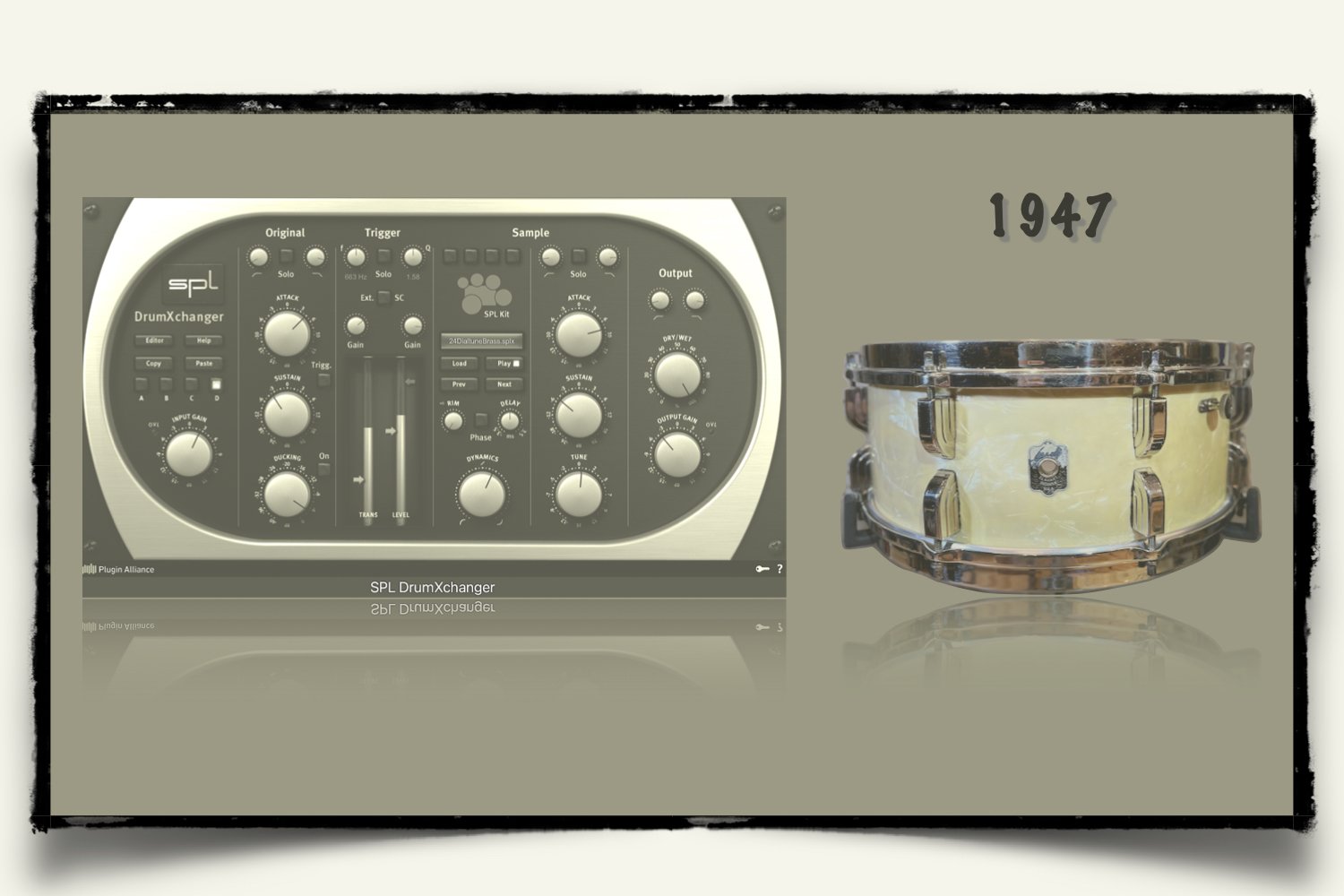 1947 Leedy Broadway snare Drum sounds for SPL DrumXchanger