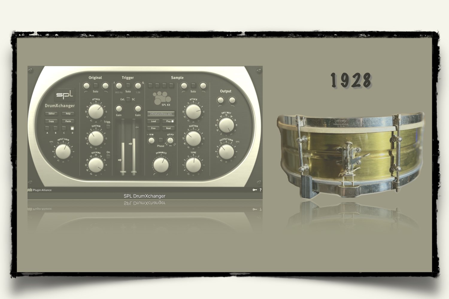 1928 Leedy Ideal Model Brass snare drum sounds
