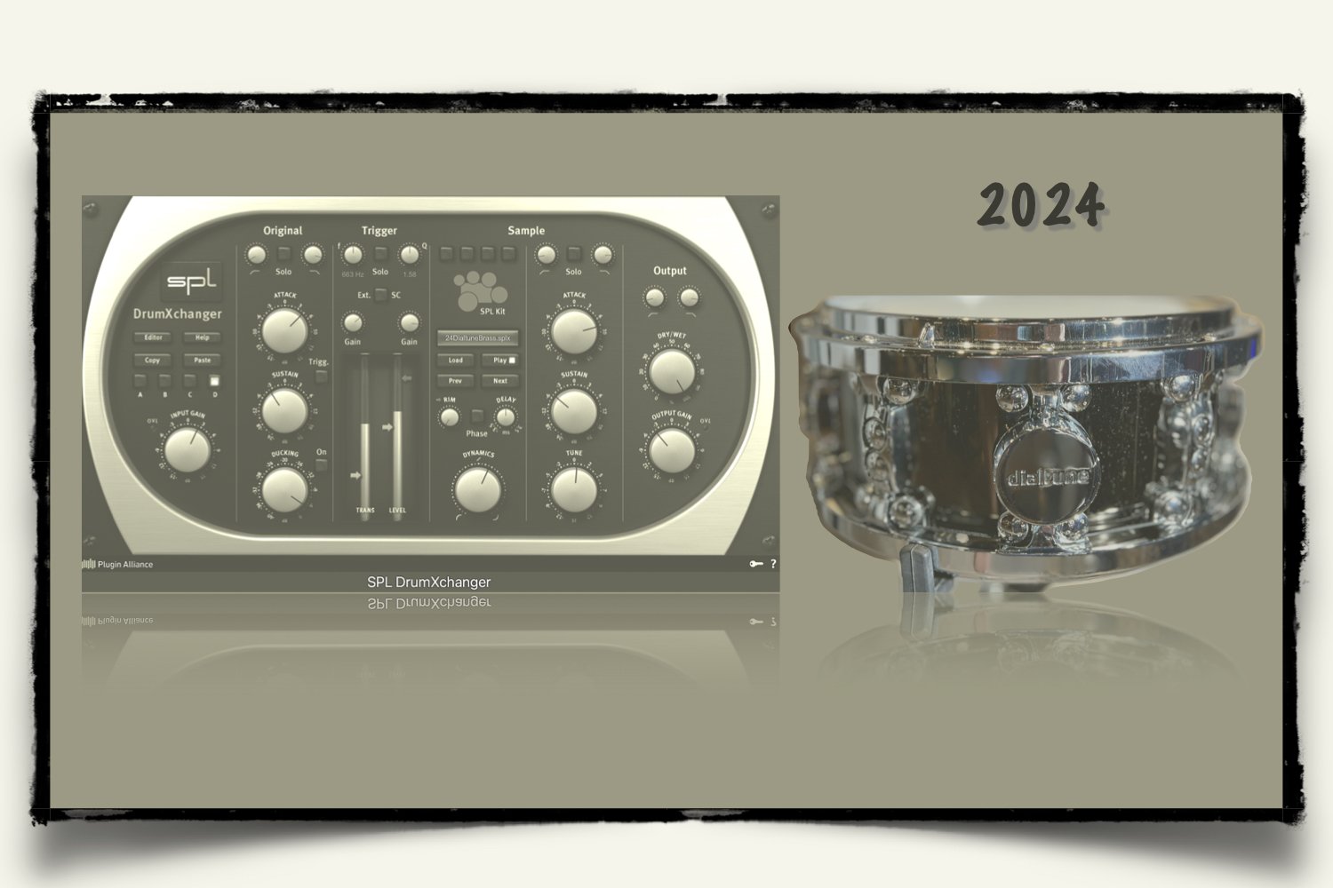 2024 Dialtune Black Nickel over Brass Snare Sounds