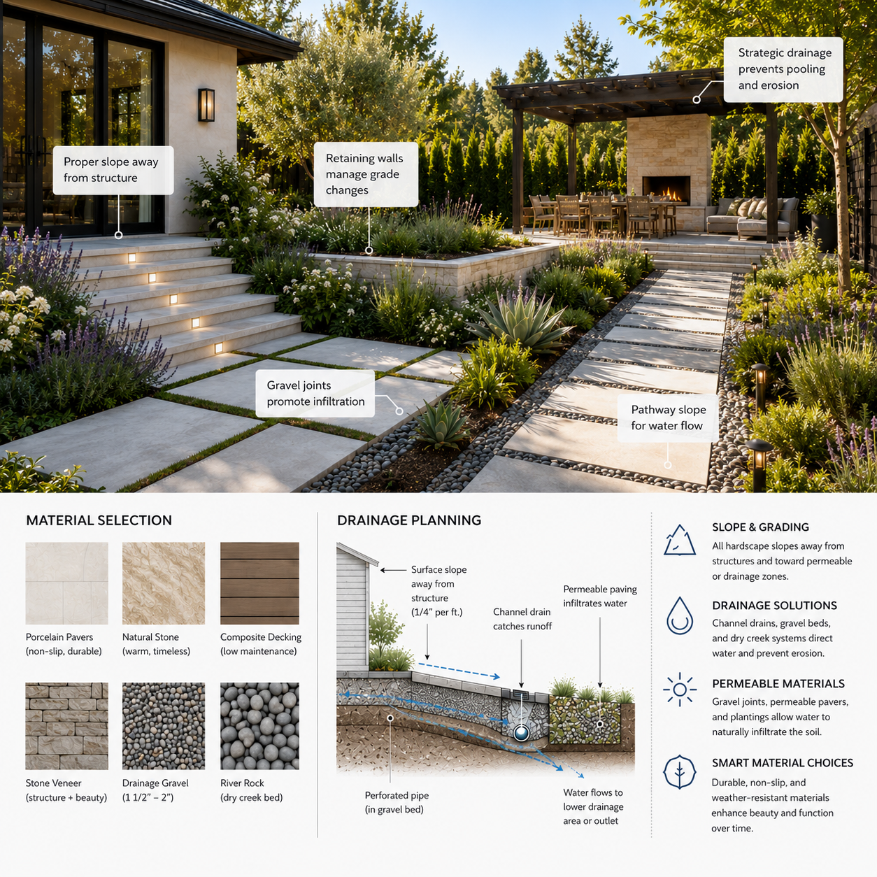 Landscape design and drainage planning guide
