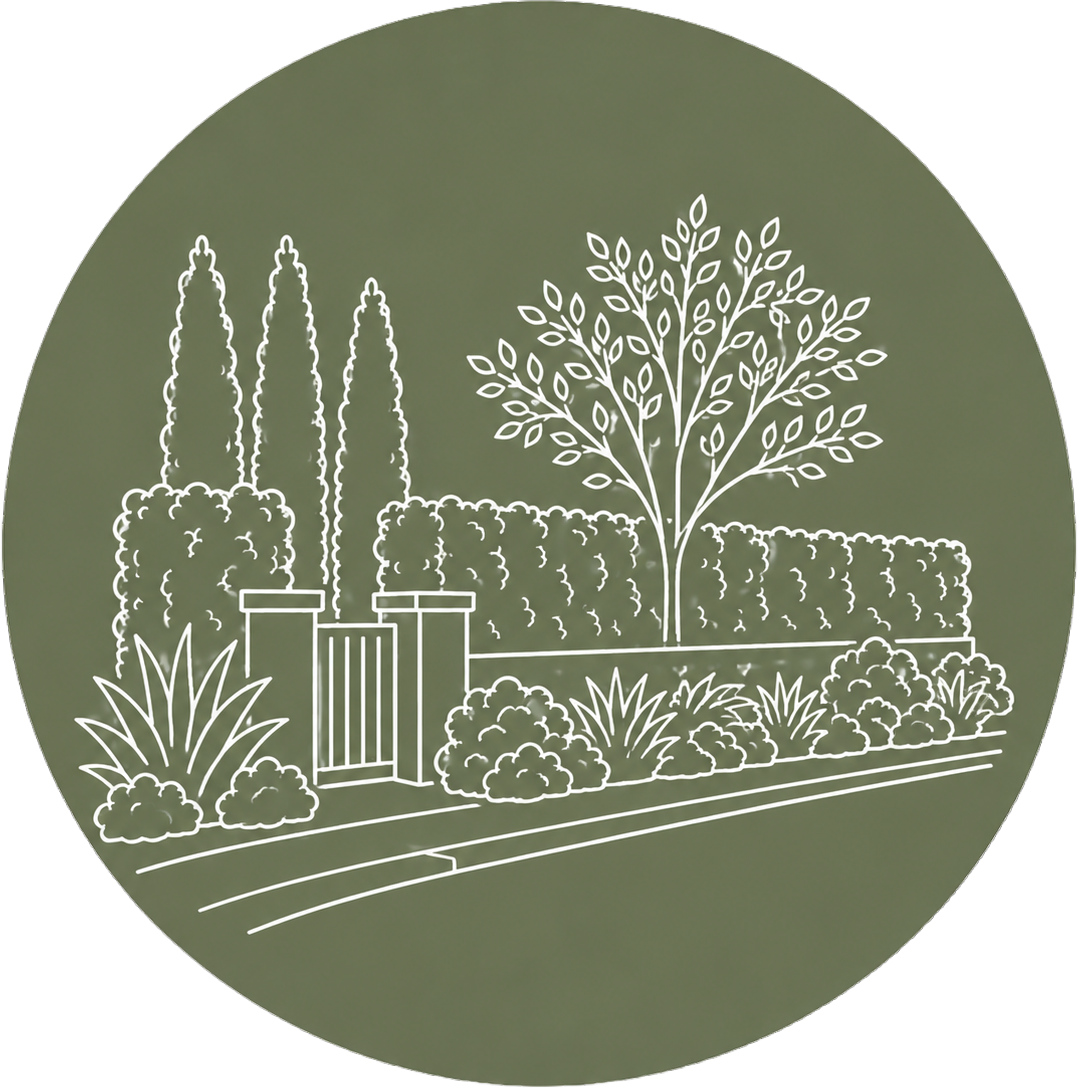 Garden Gate Landscape Emblem