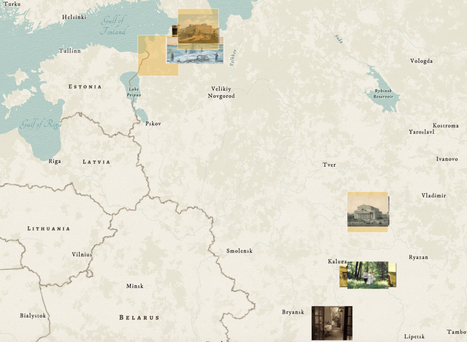 Literary Landscapes of Russia's Golden Age Literature: Mapping Tolstoy, Pushkin, Gogol, and Chekhov