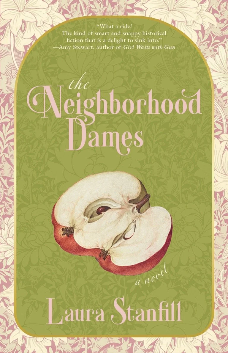 Pink and green cover with a funky apple and the words THE NEIGHBORHOOD DAMES