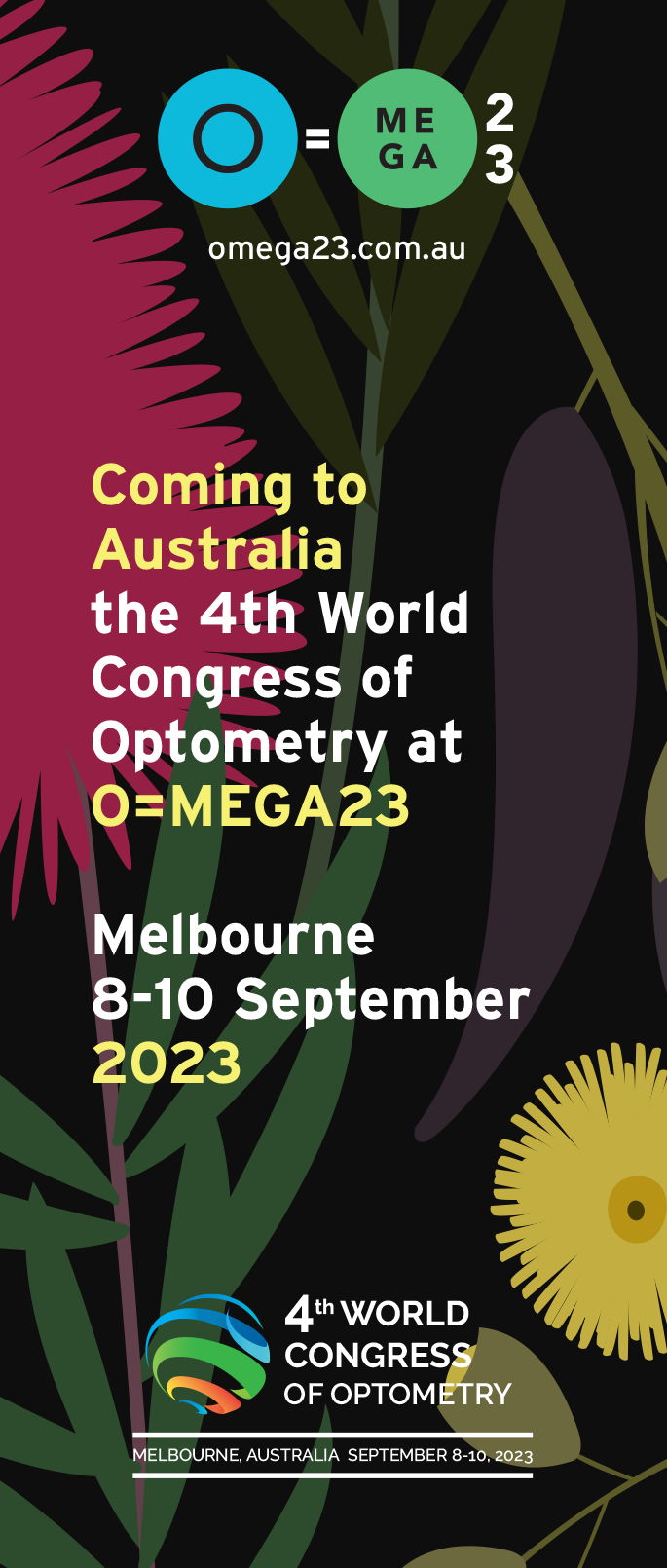 4th World Congress of Optometry will now be held in conjunction with O=MEGA23