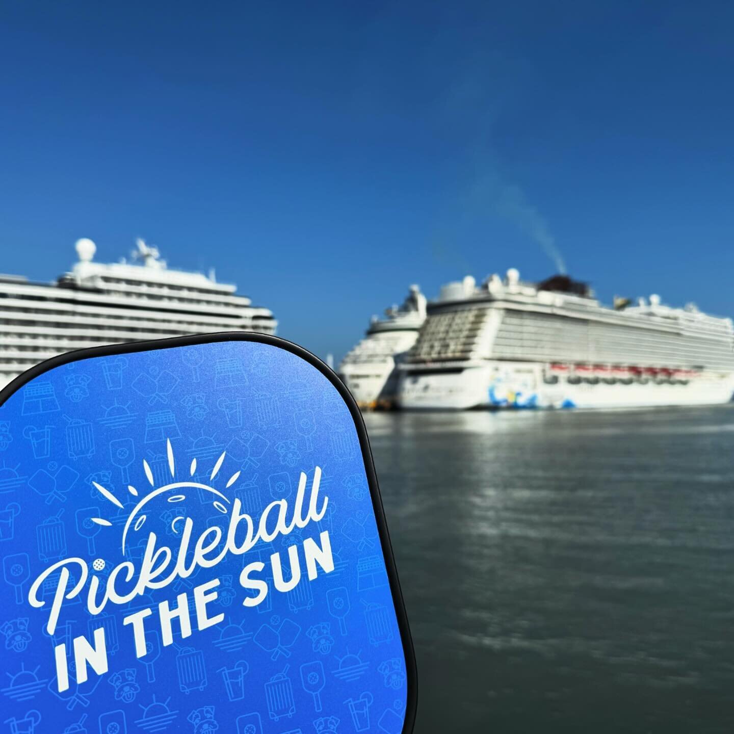 Always pack a paddle wherever you travel to! Land or sea. #pickleballinthesun 🌊 #pickleball 

#ppatour #travel #pickleballislife #royalcaribbean #norwegian