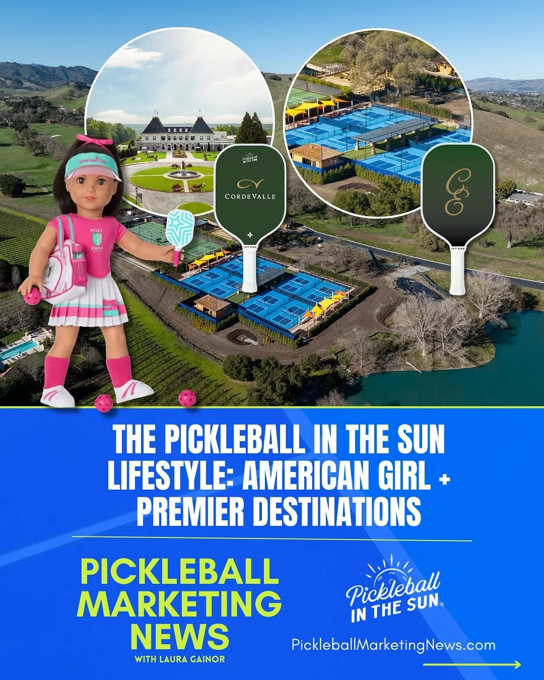 The latest issue of Pickleball Marketing News is here! Swipe through for a peek inside, featuring the @pickleballinthesun lifestyle with @americangirlbrand and our Premier Destinations. 

Then head to PickleballMarketingNews.com to subscribe and read