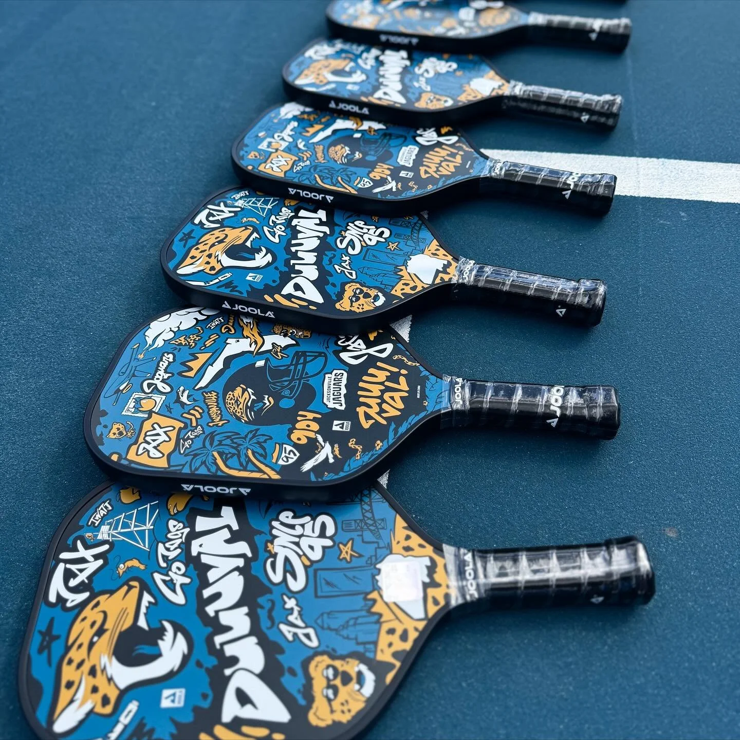 The 3rd Annual @Jaguars Pickleball Day is this Saturday, 9am-12pm at @playchipshot in Jacksonville! 

Come pick up your custom Jags @joolapickleball paddle, join in for open play, food from @stringssportsbrewery, and grab a pair of @pickleballinthesu