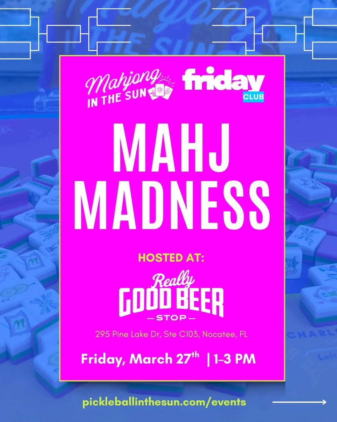 Mahjong is having its moment&hellip; and we&rsquo;re building it right here in #Nocatee. 

This Friday, we&rsquo;re bringing a little Mahj Madness energy to Friday Club with @reallygoodbeerstopnocatee

Just like the early days of pickleball, it&rsquo