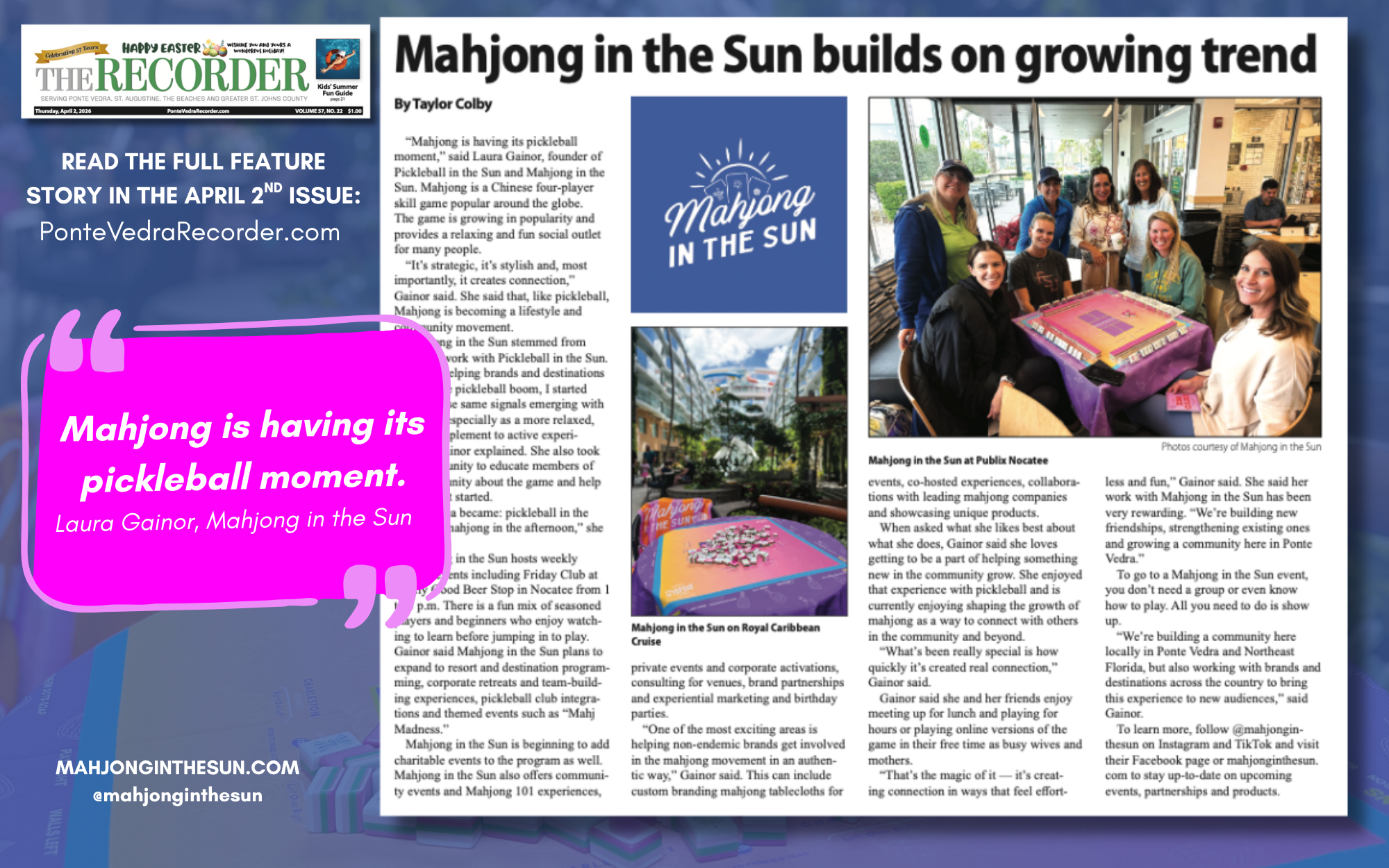 Mahjong in the Sun builds on growing trend
