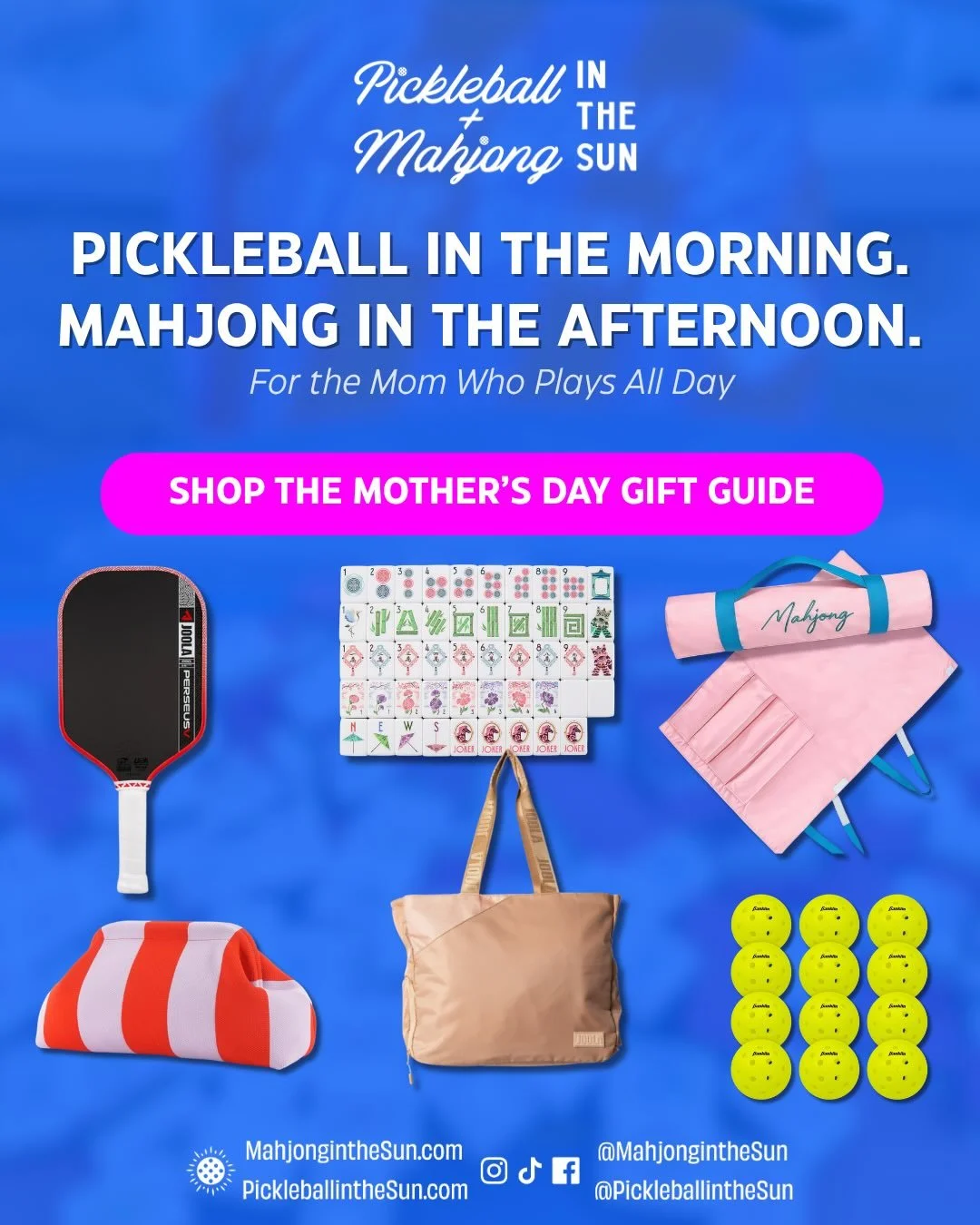 Pickleball in the morning. Mahjong in the afternoon. ☀️🀄️

We created the ultimate Mother&rsquo;s Day Gift Guide for the mom who does it all&mdash;from time on the court to afternoons around the mahjong table.

From paddles + pickleballs&hellip;
to 