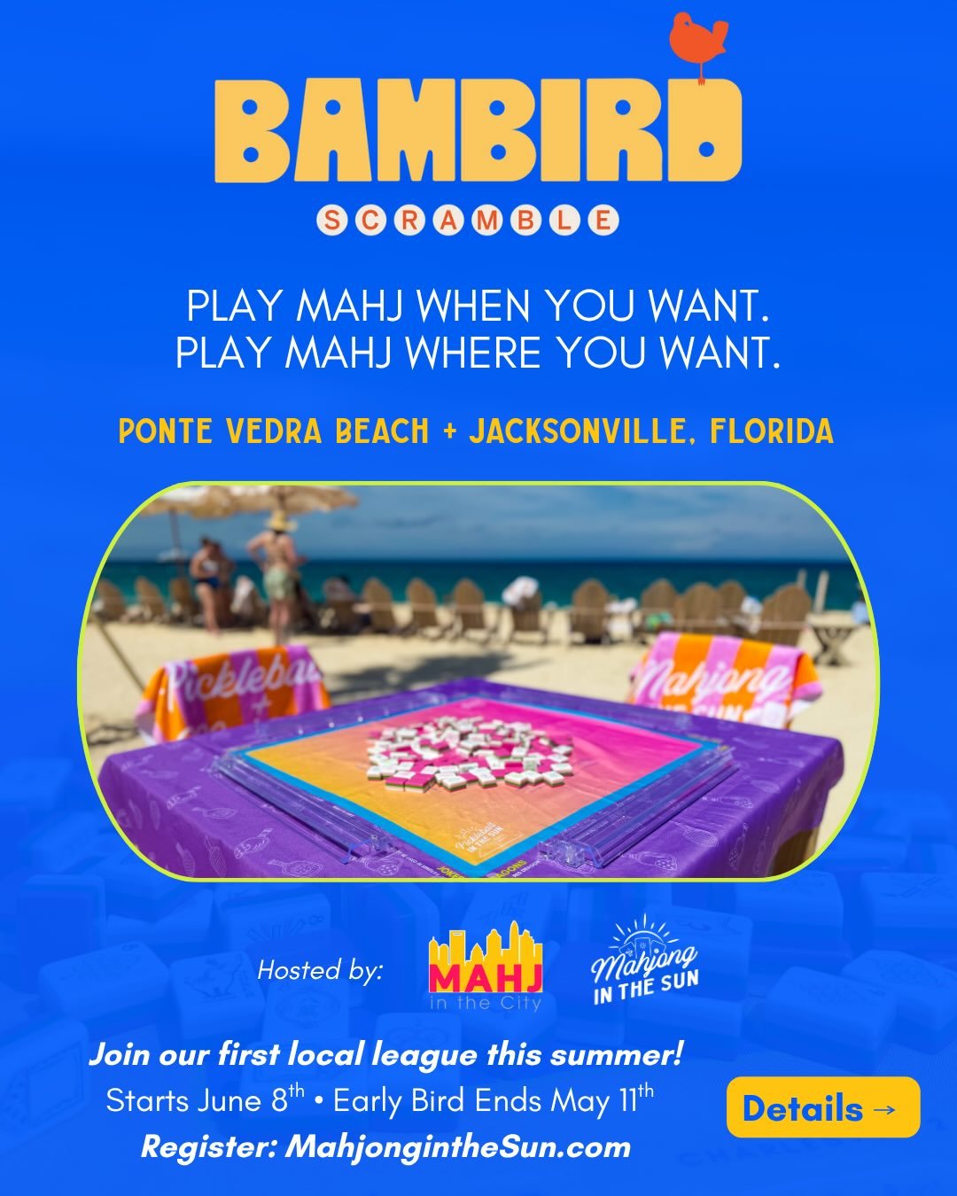 Ponte Vedra Beach&hellip; we&rsquo;ve got something FUN for summer

If you&rsquo;ve been loving @mahjonginthesun and want more chances to play, meet new people, and stay connected&hellip; this is for you ☀️

We&rsquo;re officially bringing the @bambi
