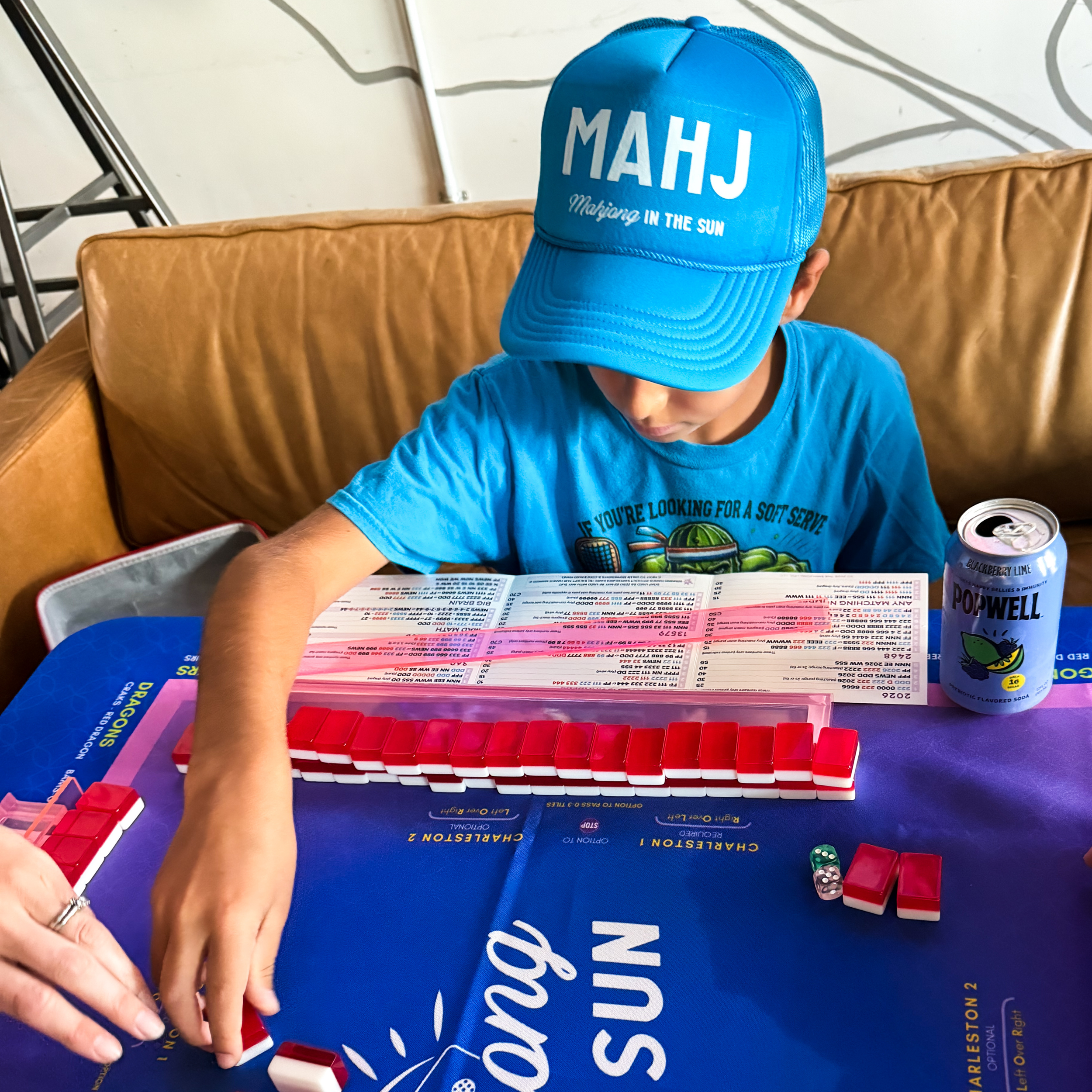 Mahjong in the Sun Trucker Hat 02.png