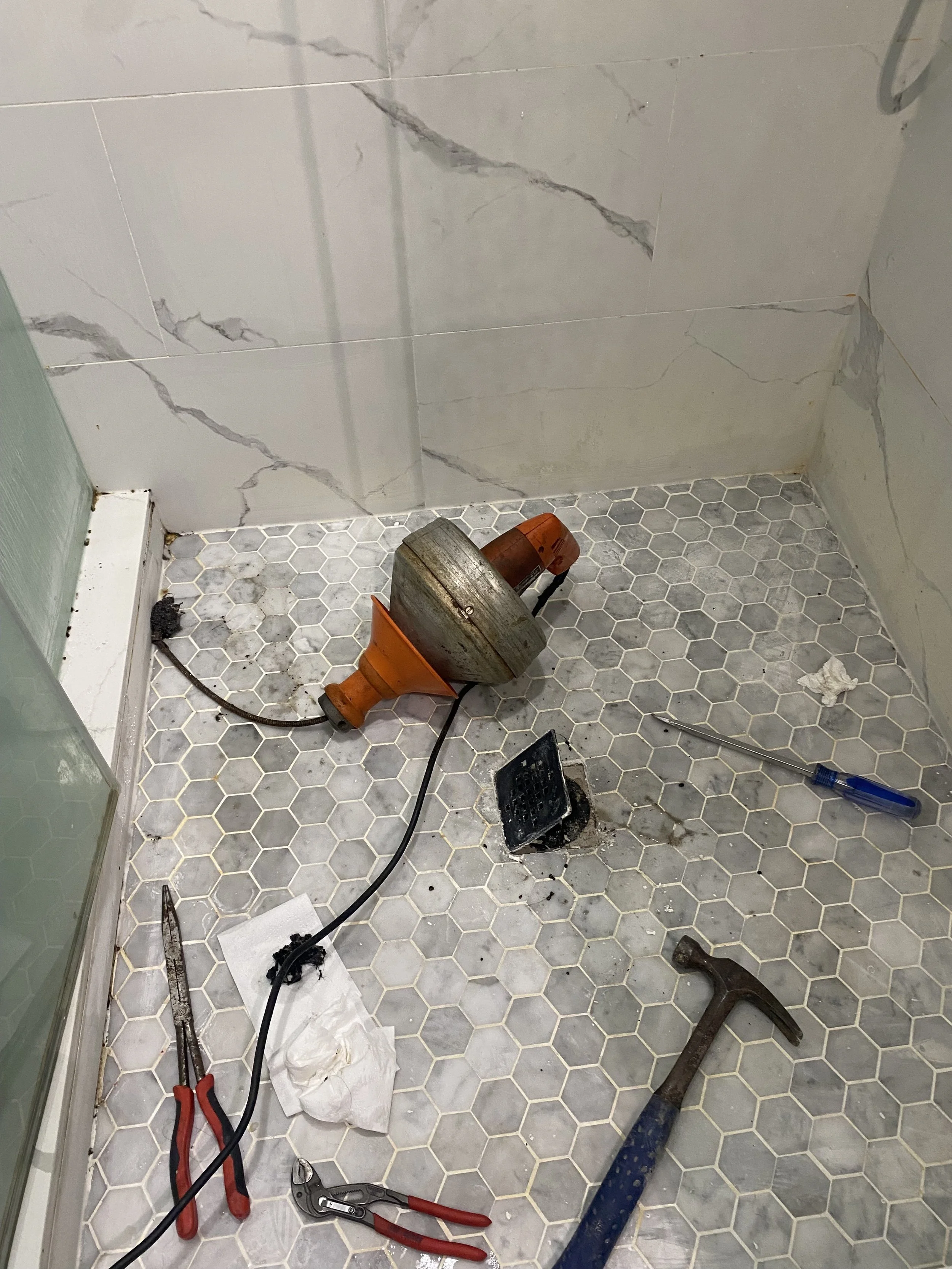 Snaked Shower Drain