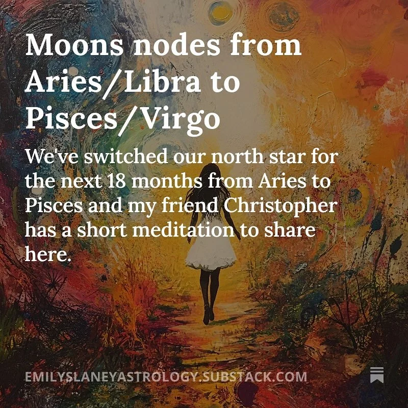 A little about what I&rsquo;m noticing of the moons nodes switching sign and a short meditation by my friend Christopher for your day 💓✨🌻